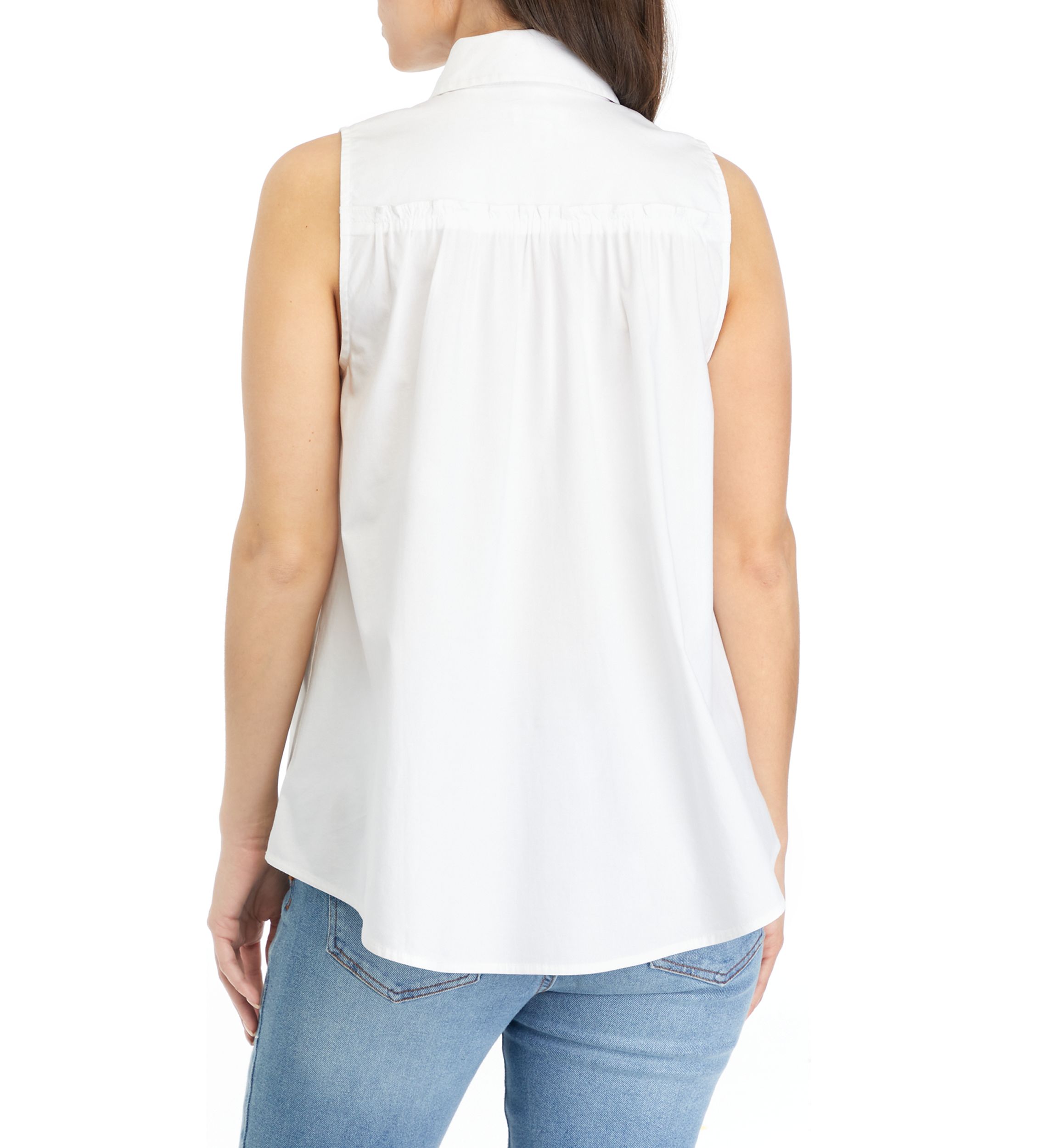 Petite Sleeveless Boyfriend Top