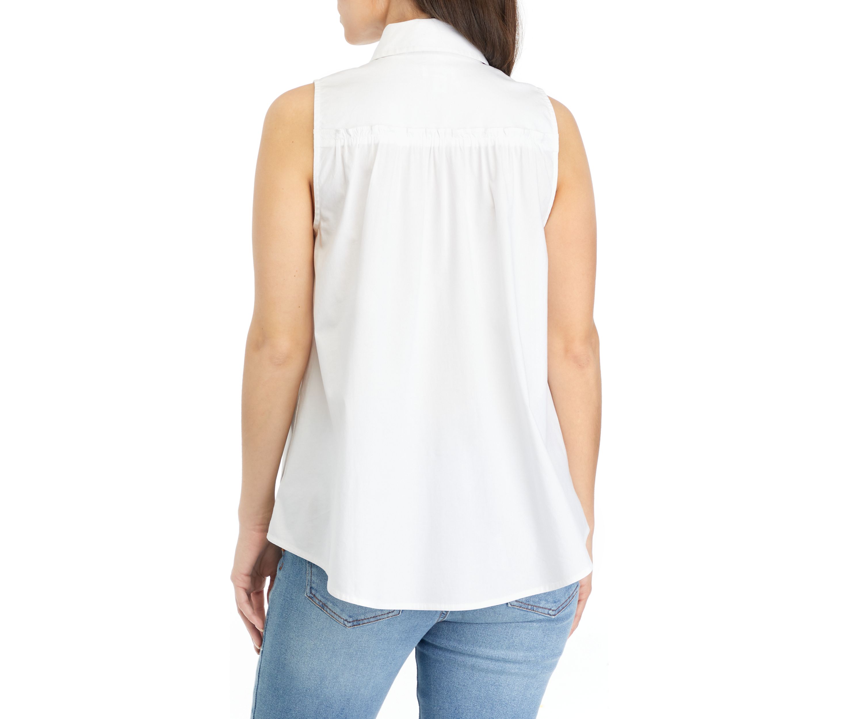 Petite Sleeveless Boyfriend Top