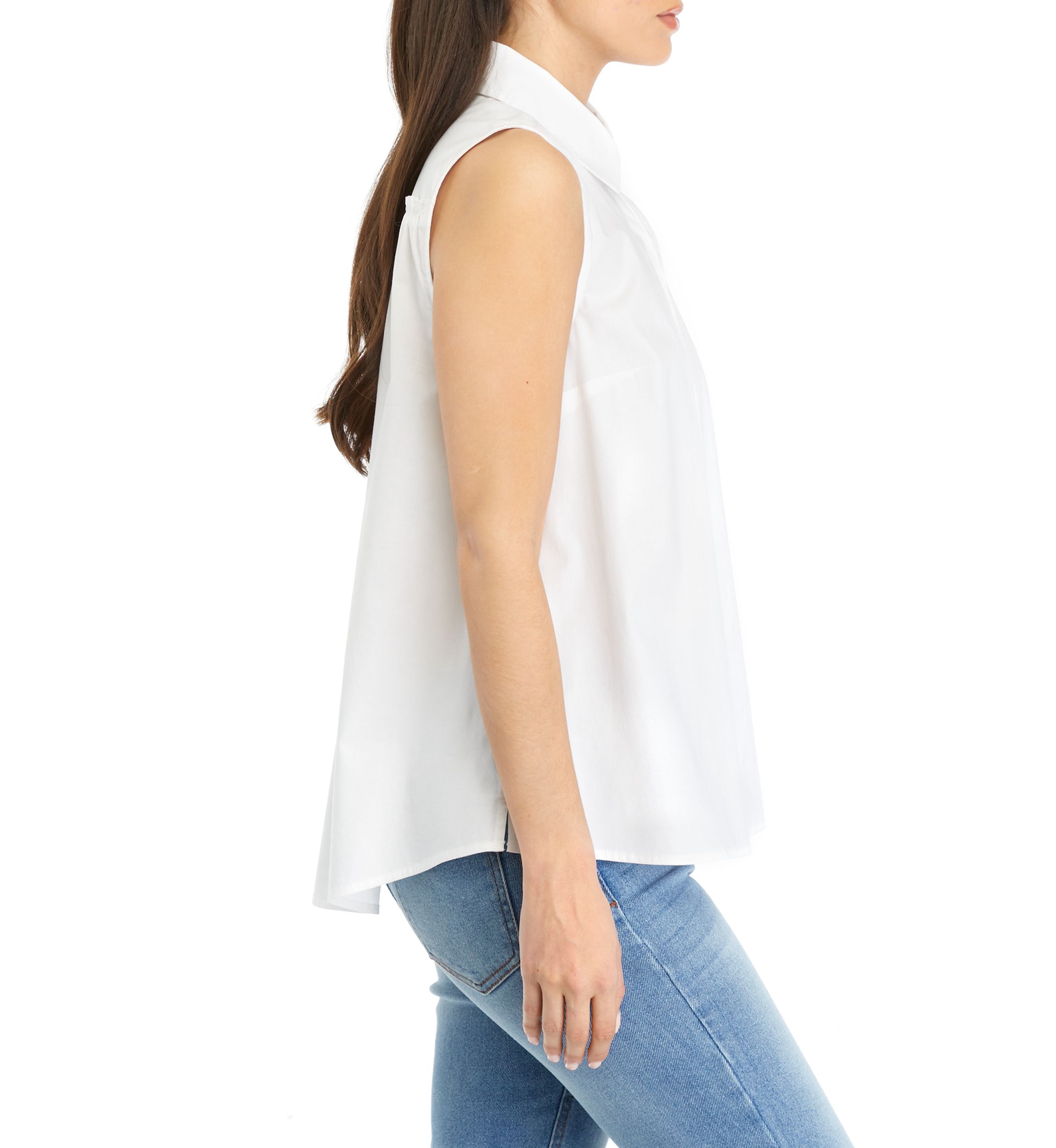 Petite Sleeveless Boyfriend Top