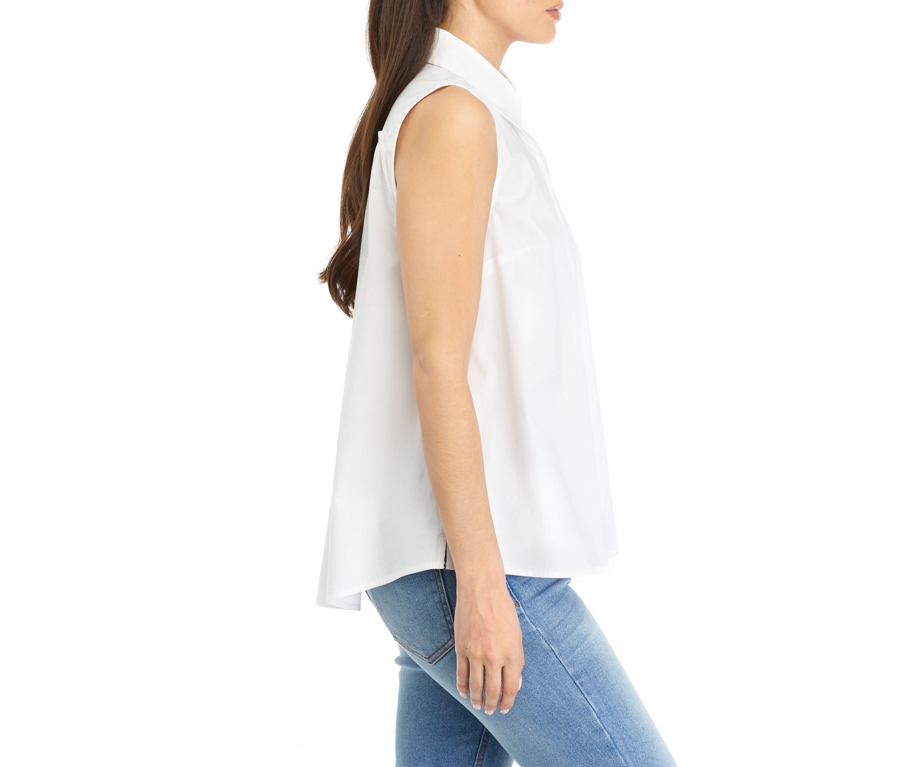 Petite Sleeveless Boyfriend Top