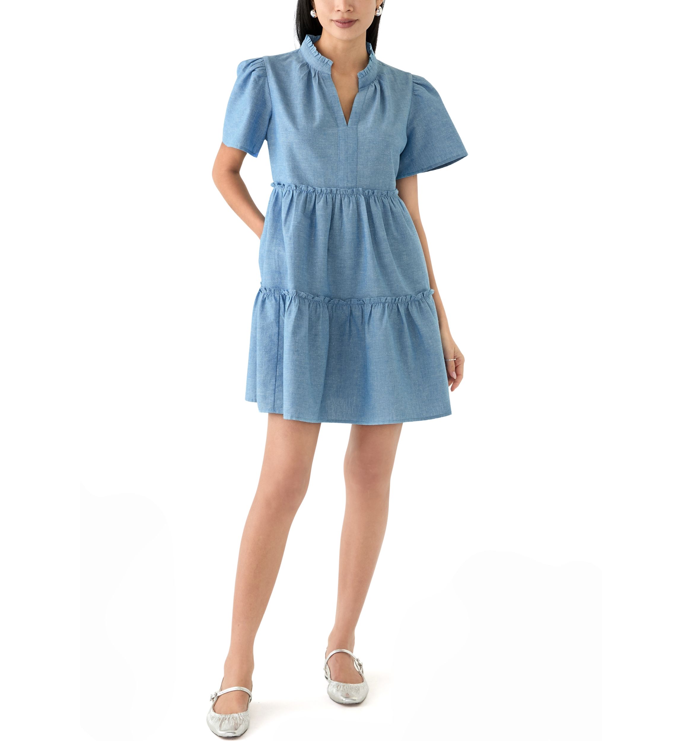 Petite Peasant Mini Dress
