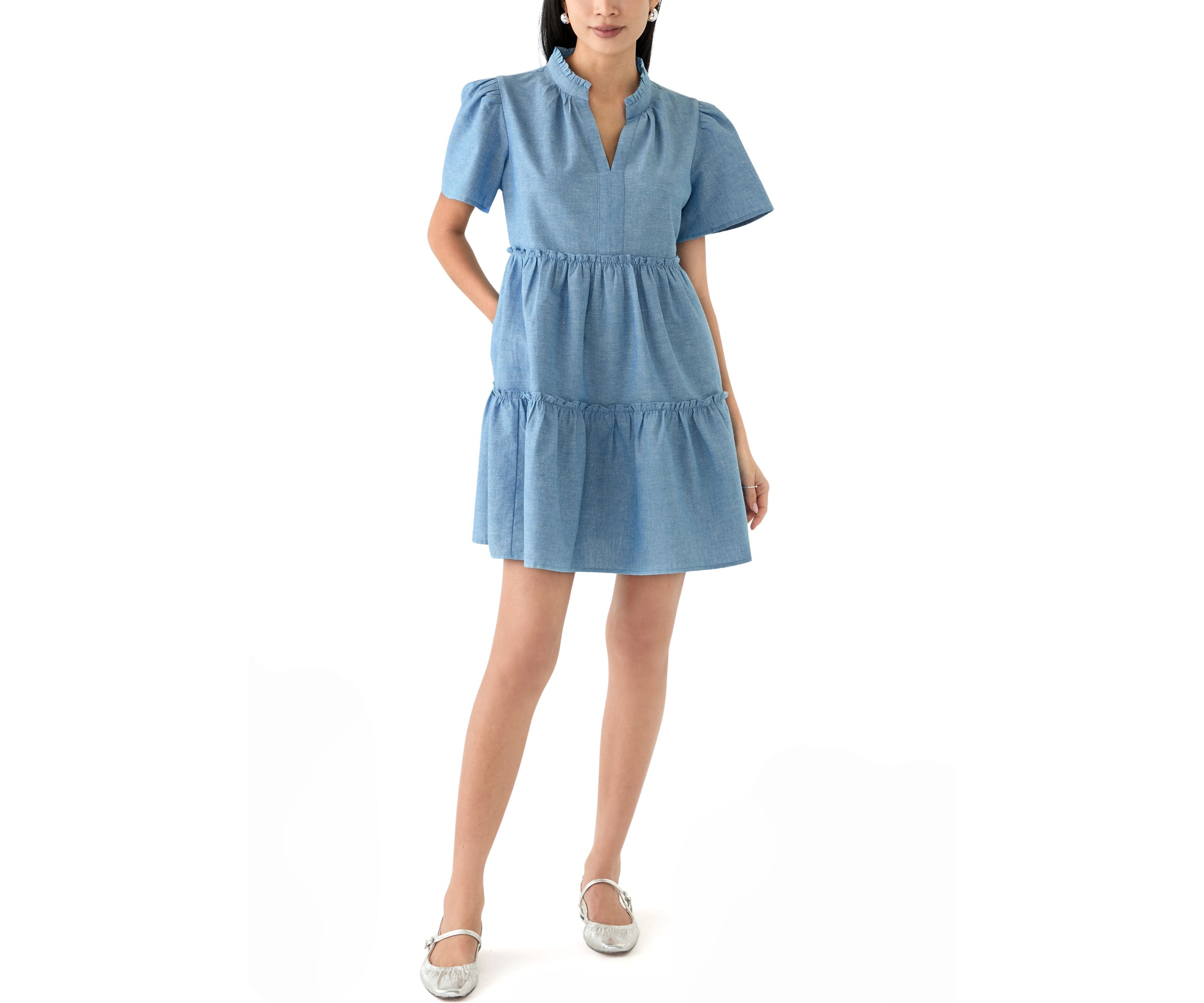 Petite Peasant Mini Dress