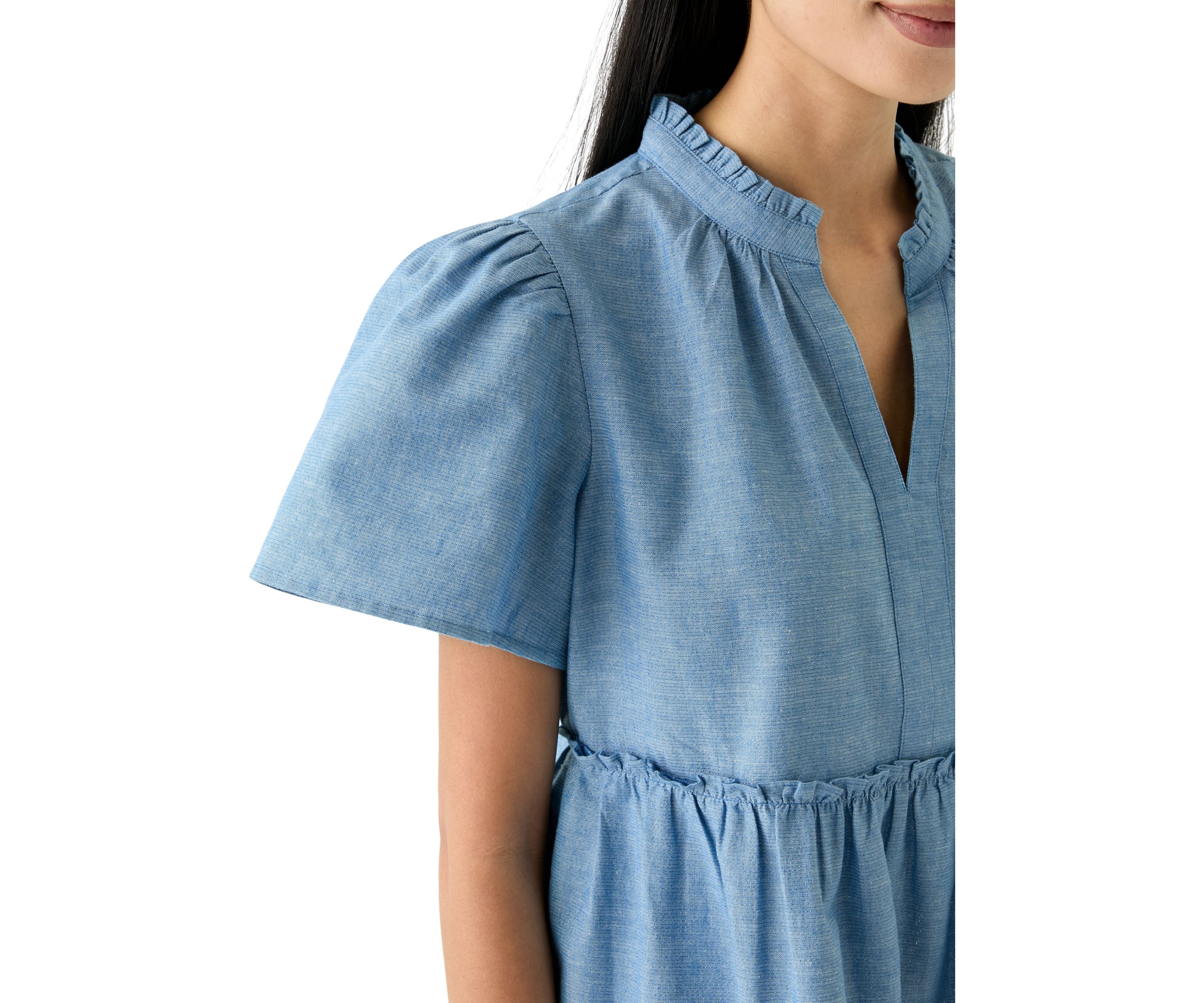 Petite Peasant Mini Dress