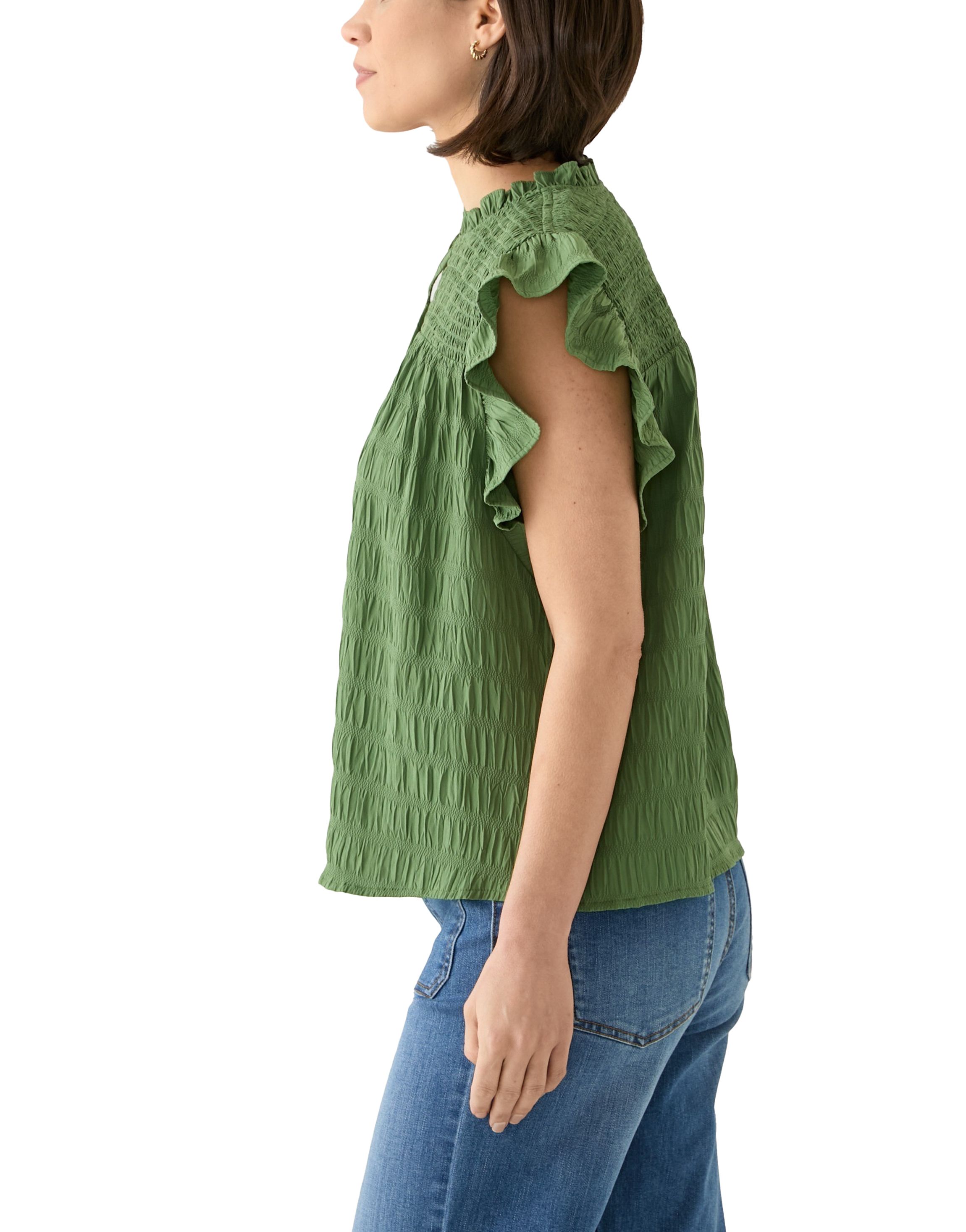 Petite Flutter Sleeve Top 