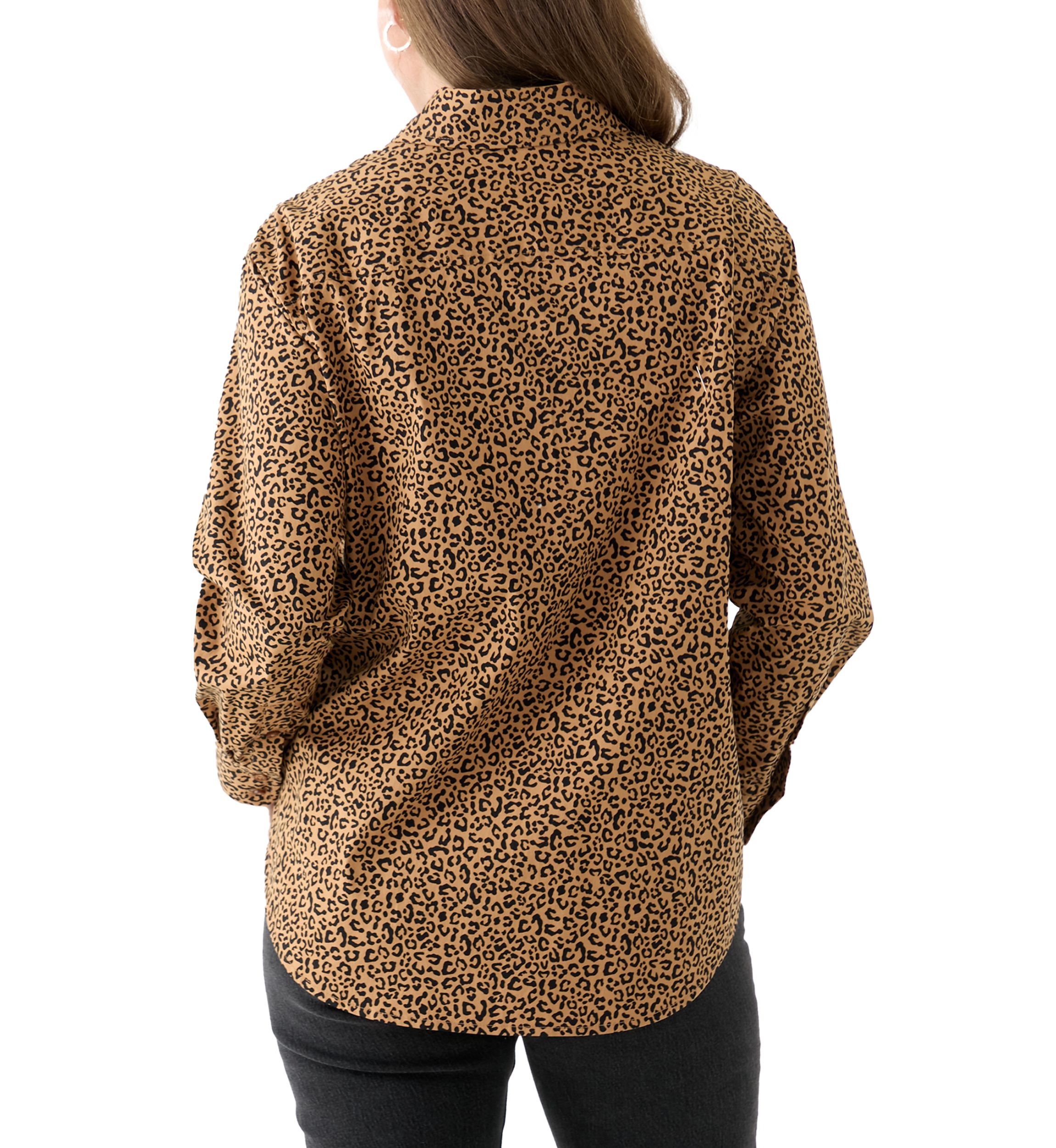Petite Printed Boyfriend Shirt