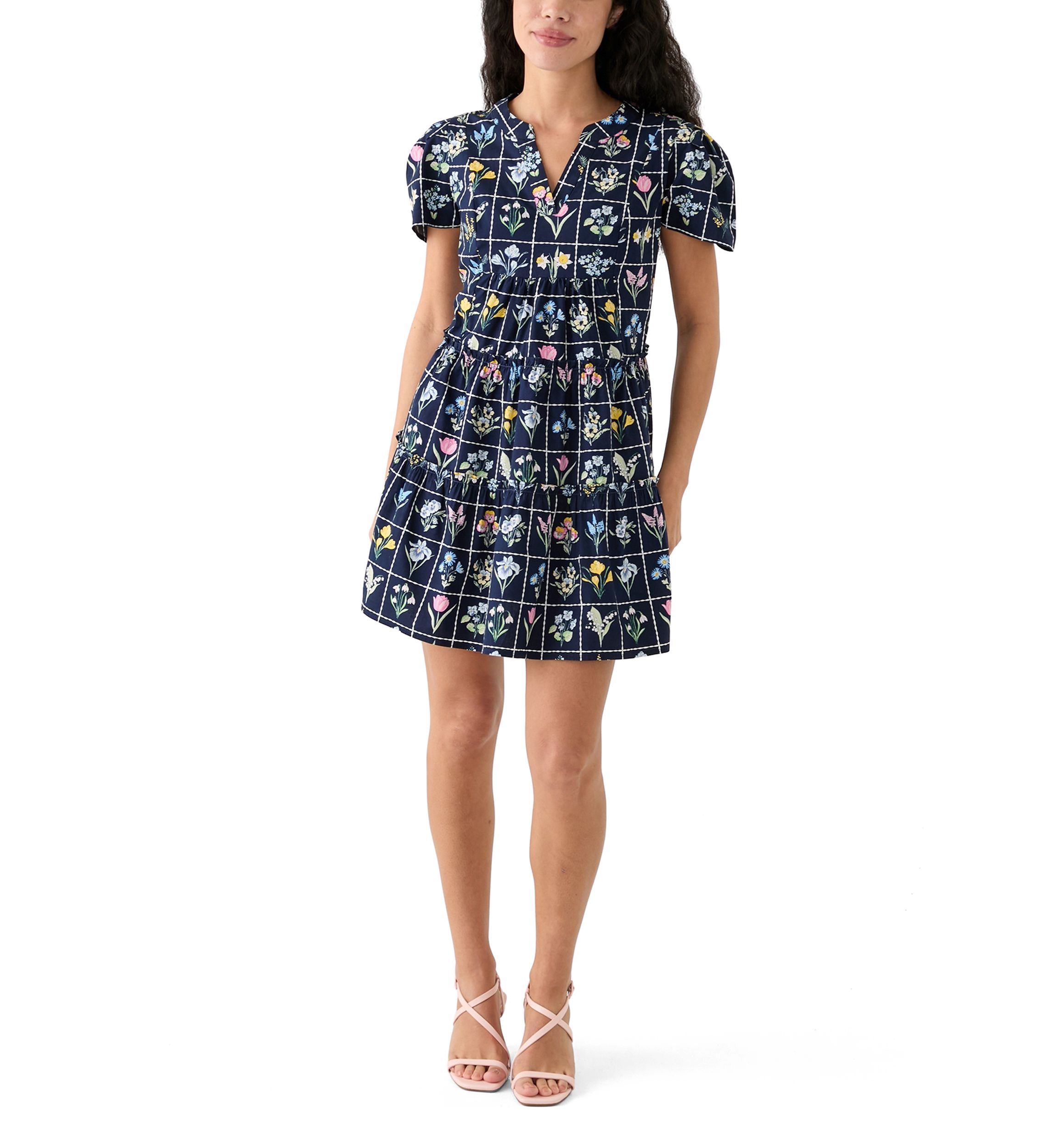 Petite Short Sleeve Tiered Dress