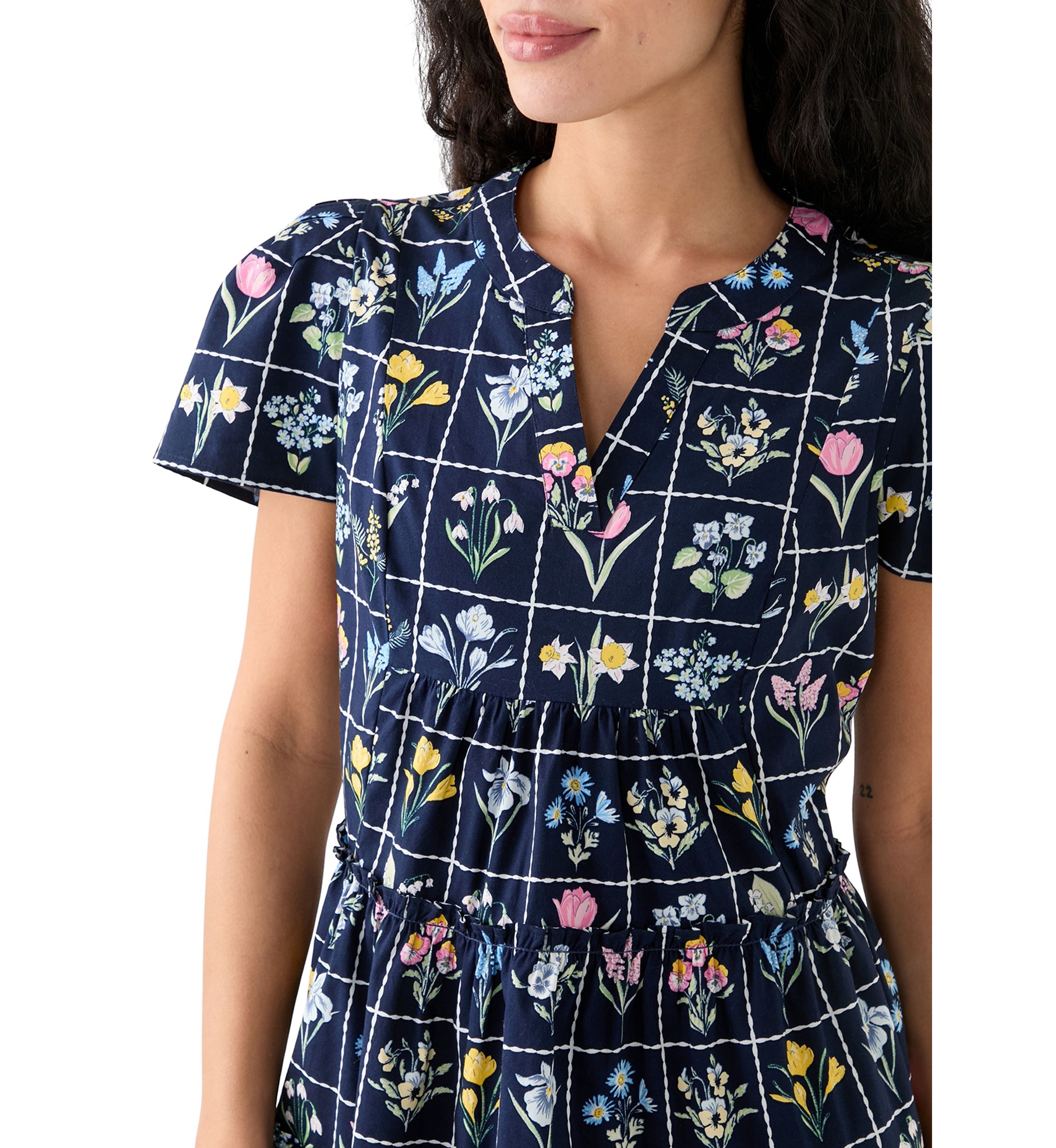 Petite Short Sleeve Tiered Dress