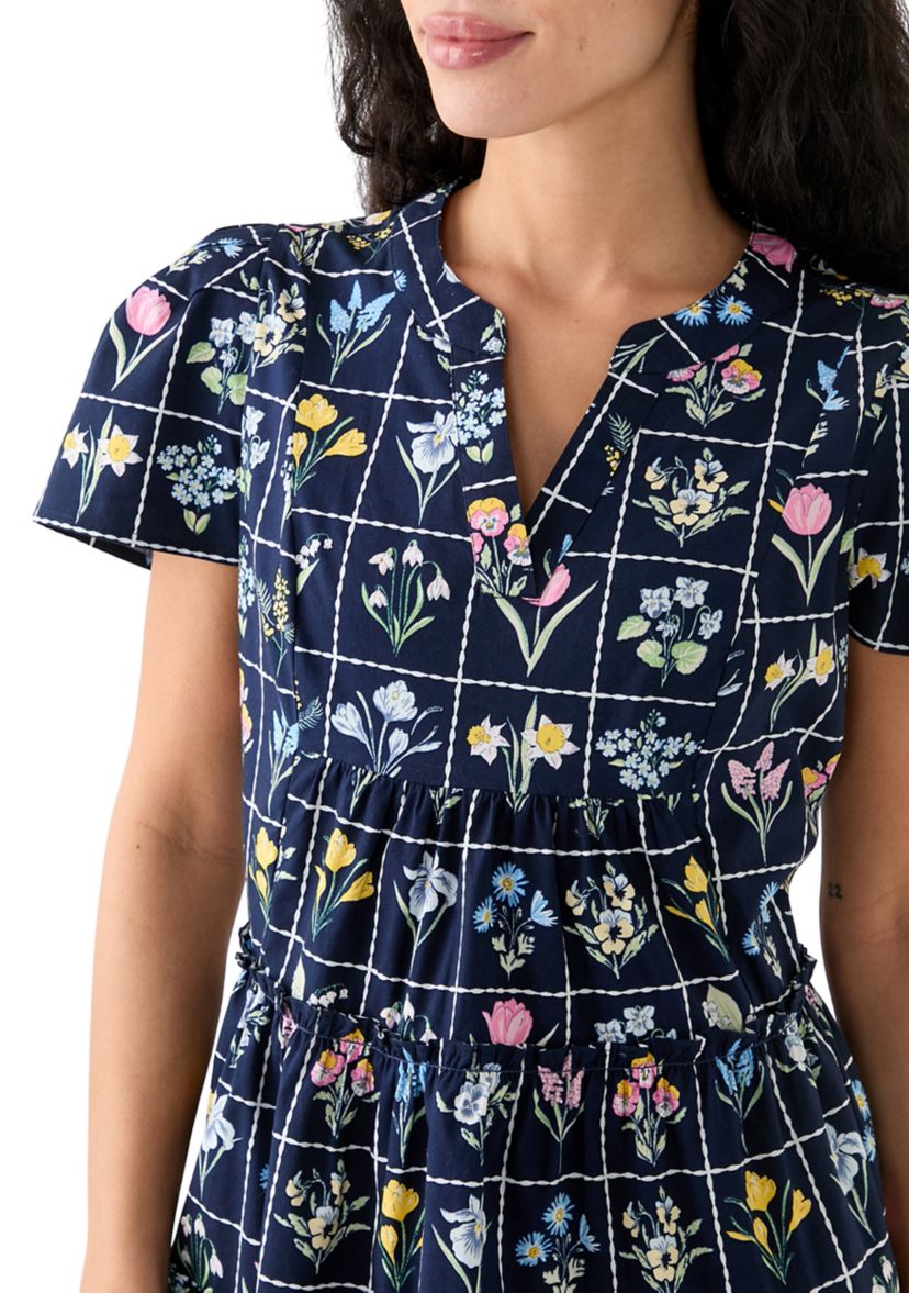 Petite Short Sleeve Tiered Dress
