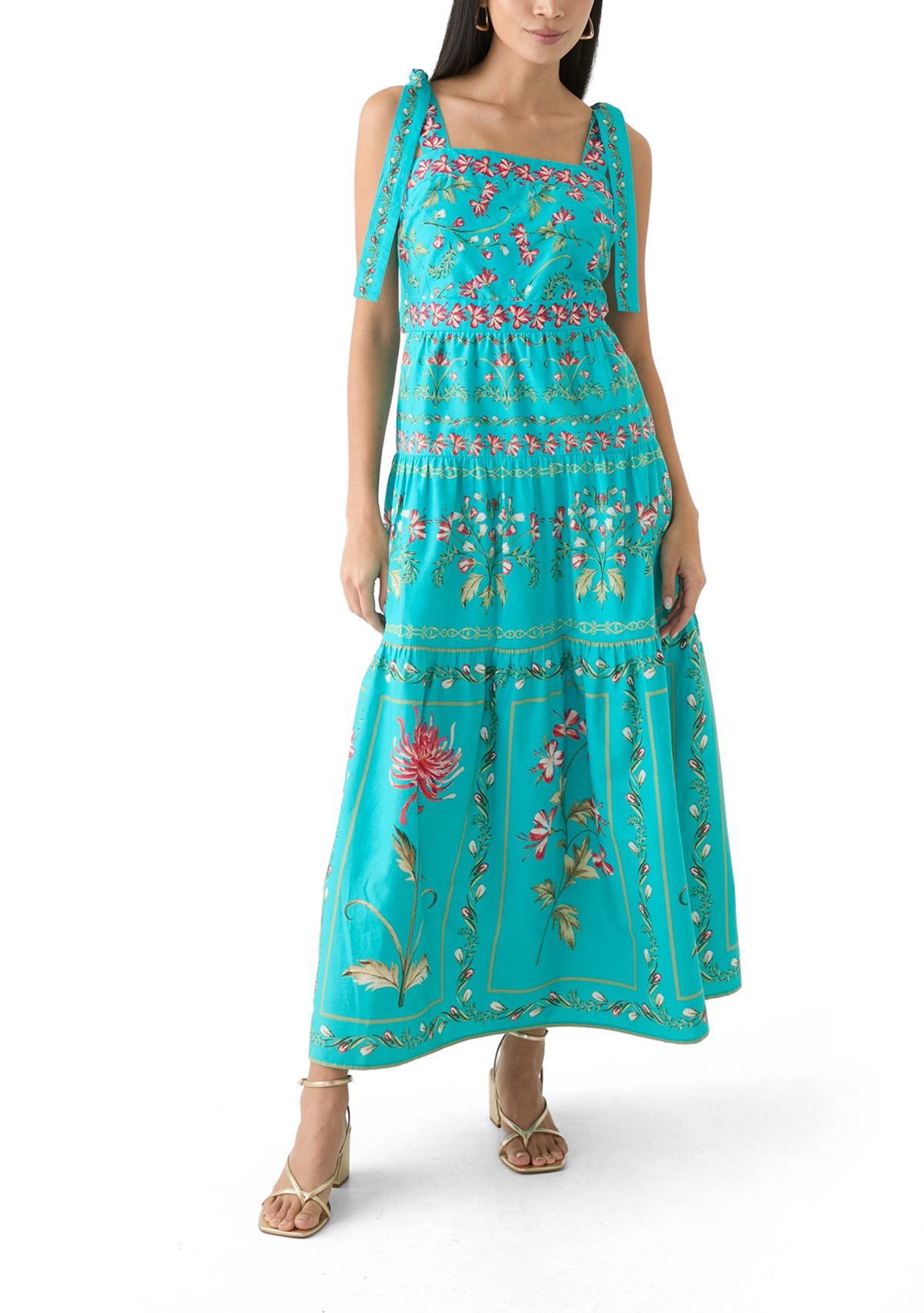 Petite Sleeveless Printed Maxi Dress