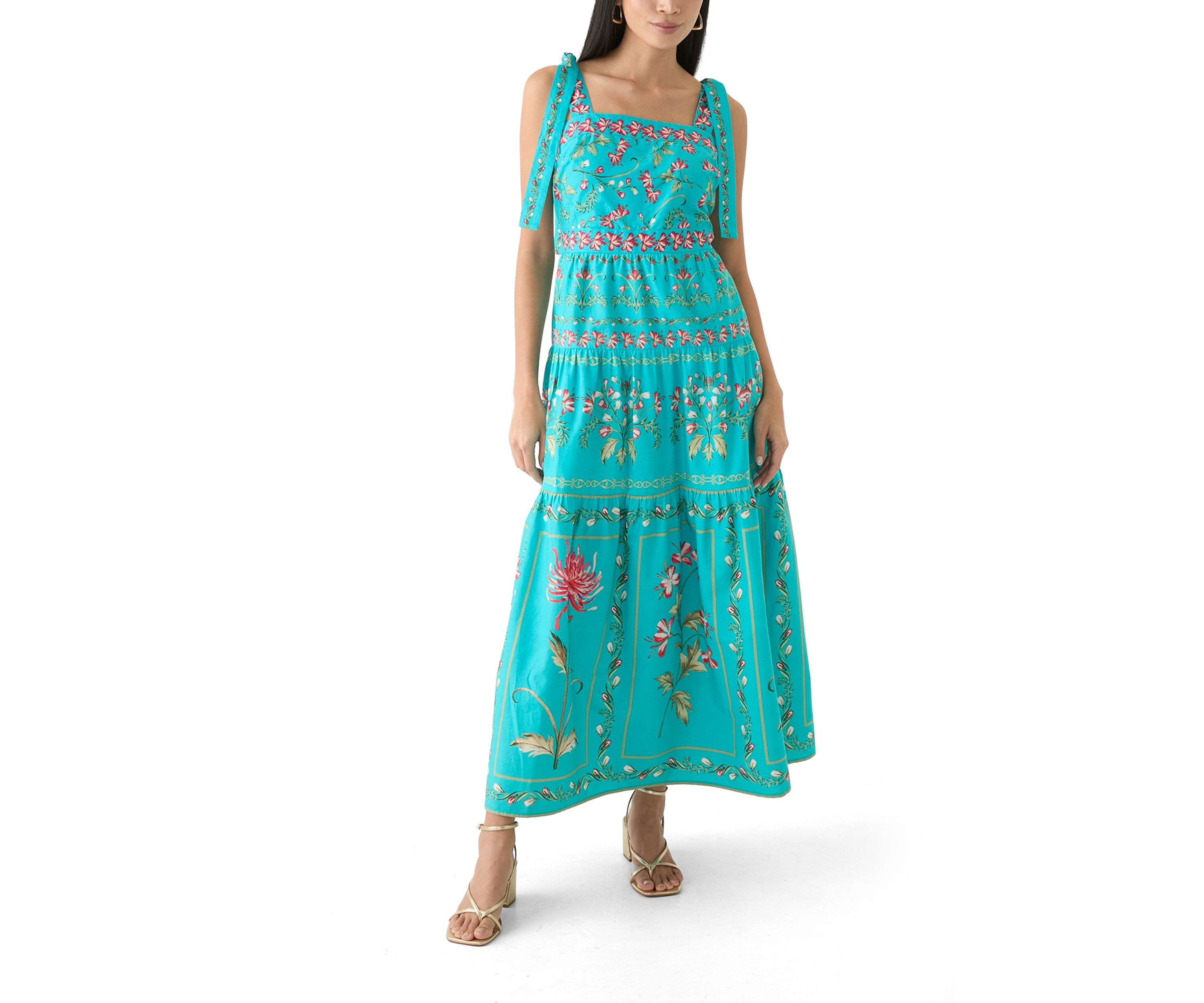 Petite Sleeveless Printed Maxi Dress