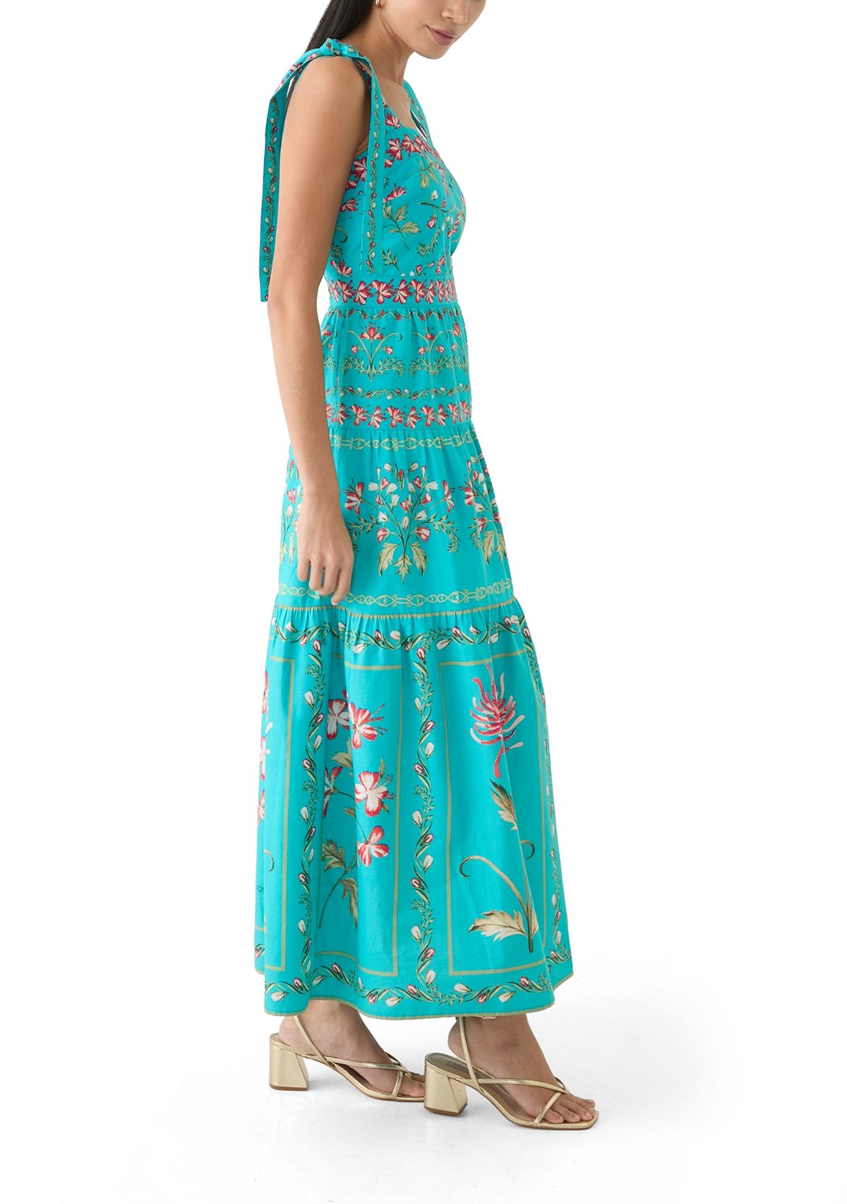 Petite Sleeveless Printed Maxi Dress