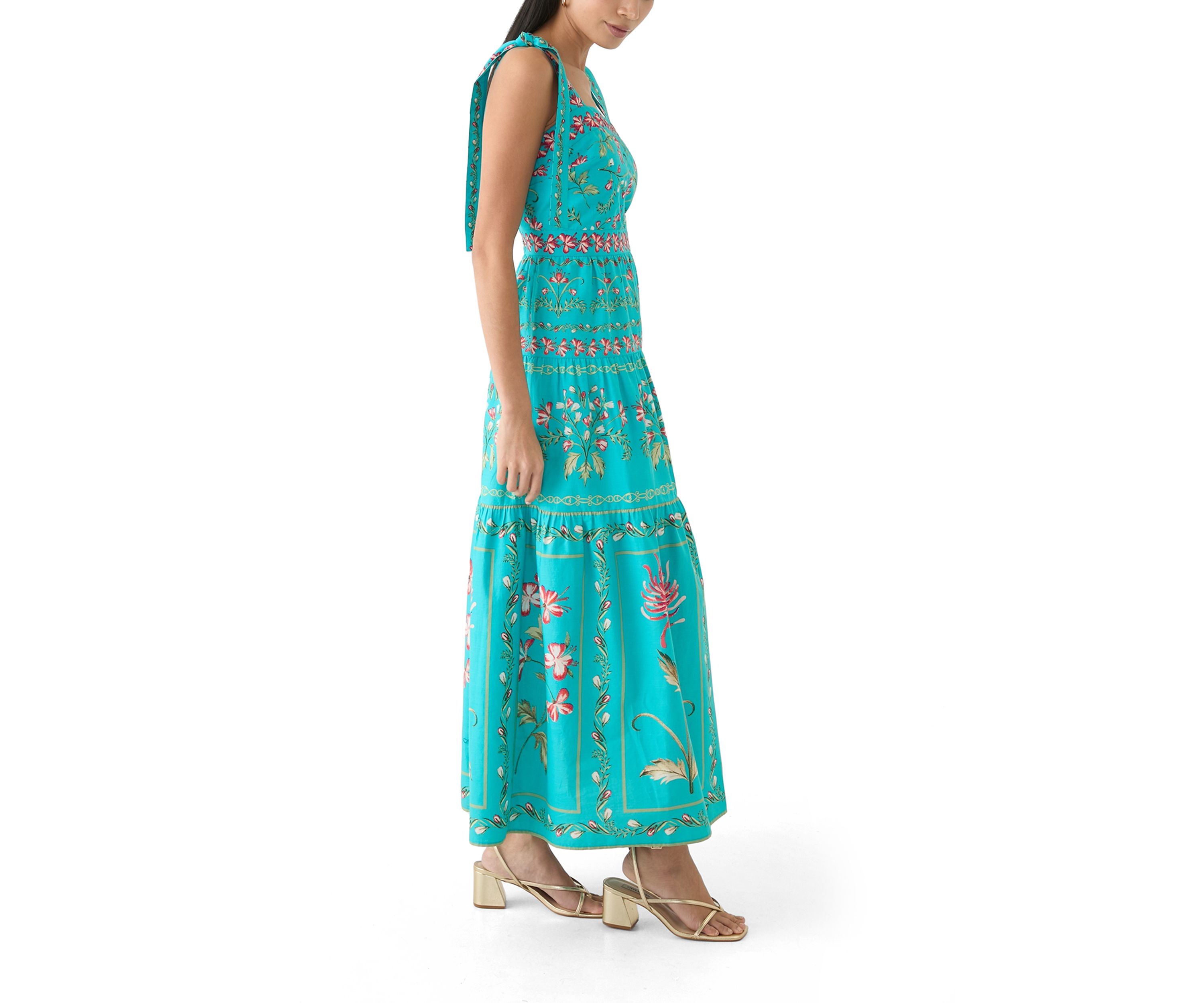 Petite Sleeveless Printed Maxi Dress