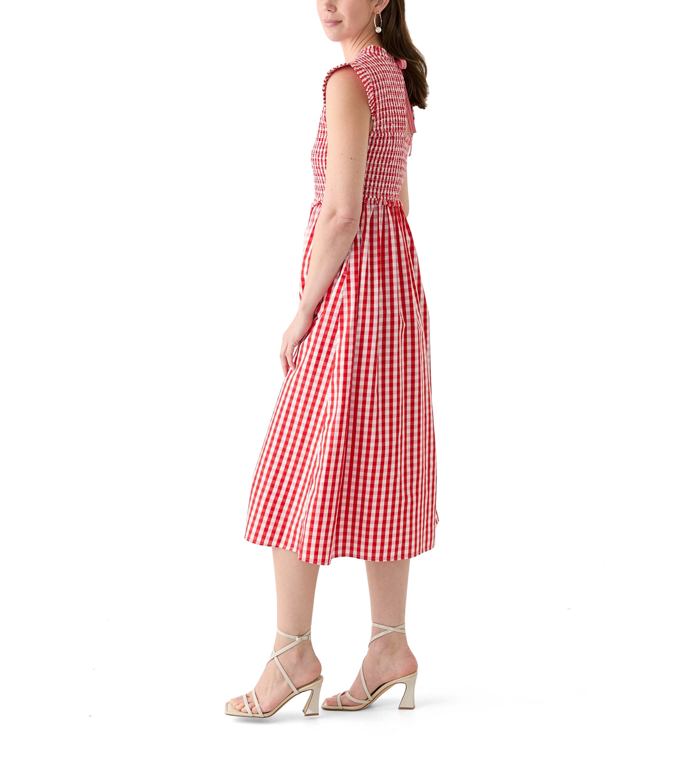 Petite Sleeveless Smocked Midi Dress 