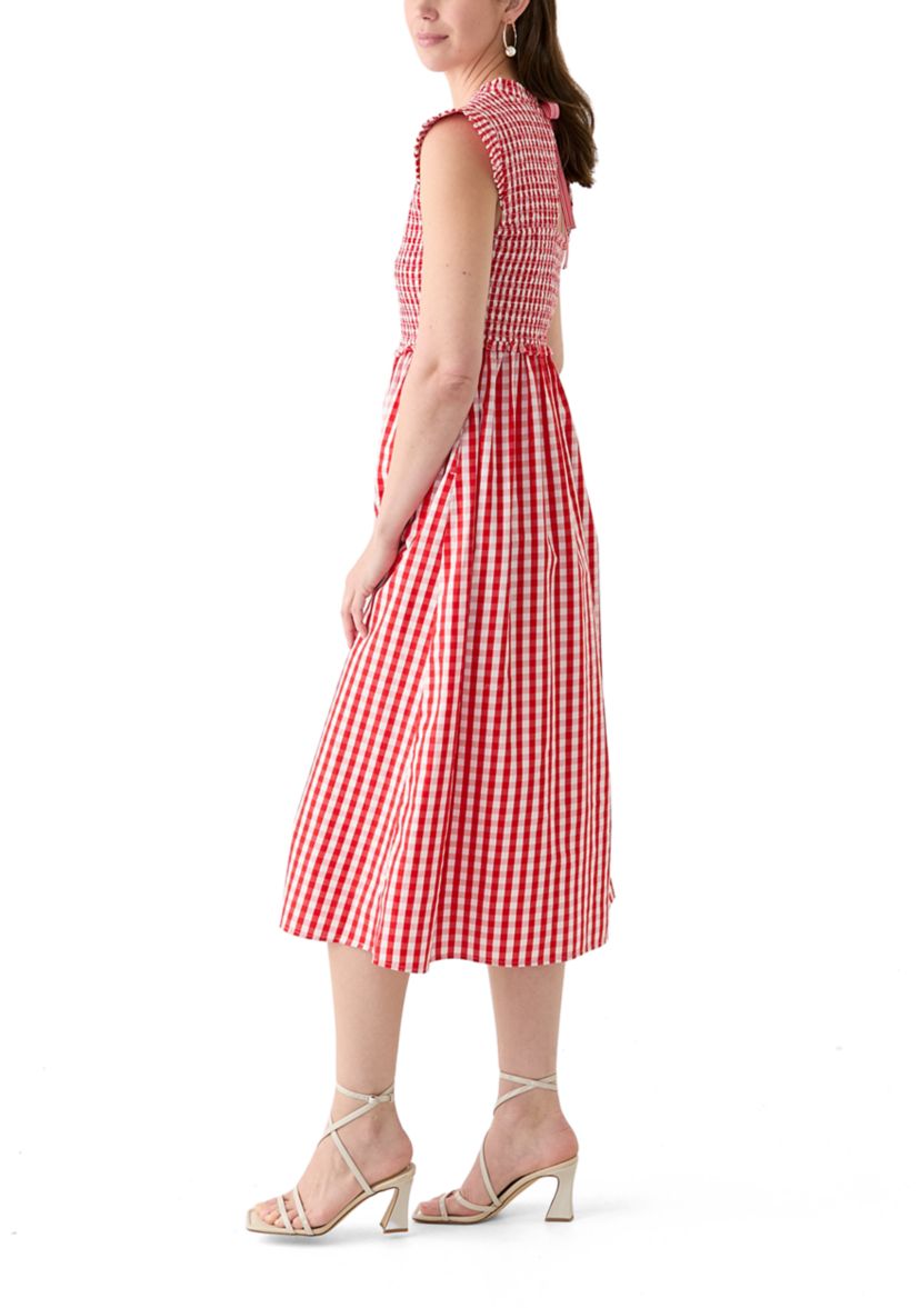 Petite Sleeveless Smocked Midi Dress 