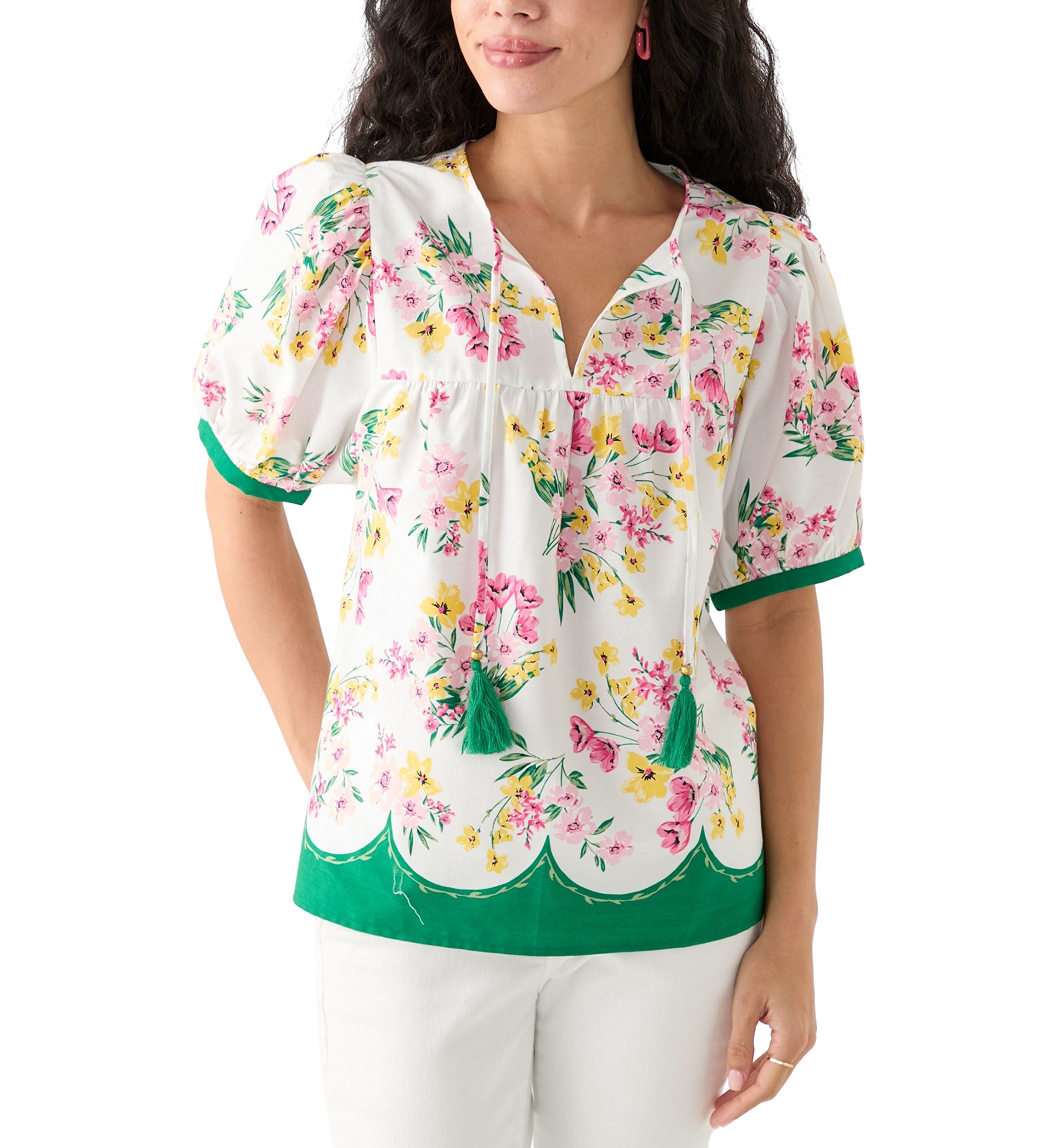 Petite Tassel Peasant Top
