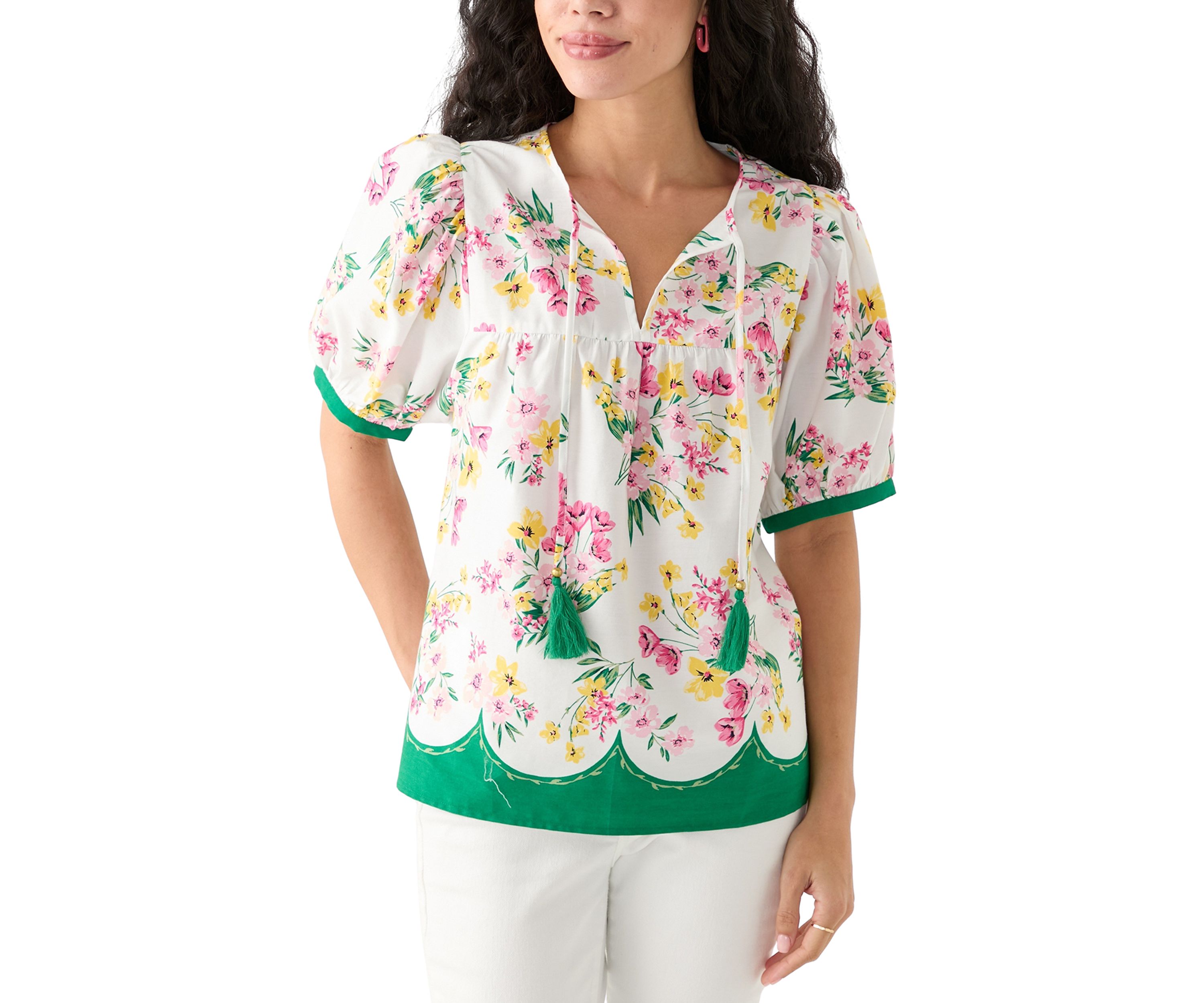 Petite Tassel Peasant Top