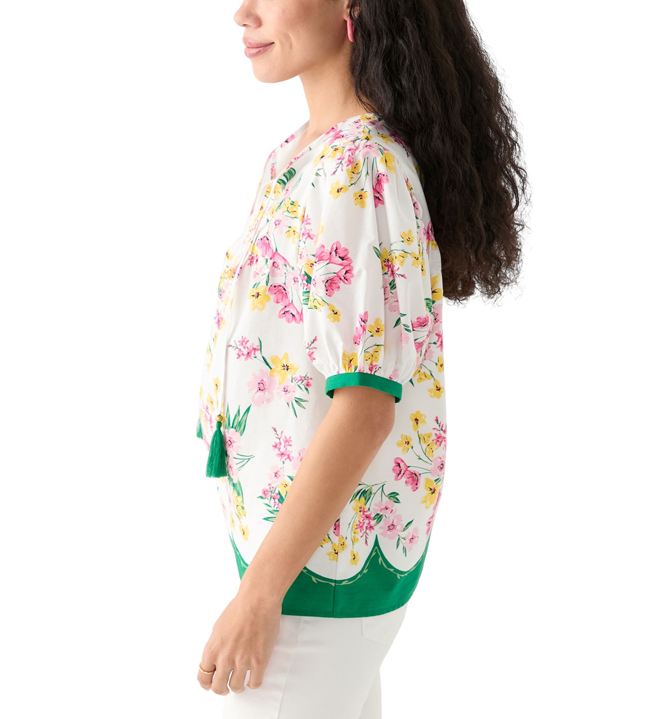 Petite Tassel Peasant Top