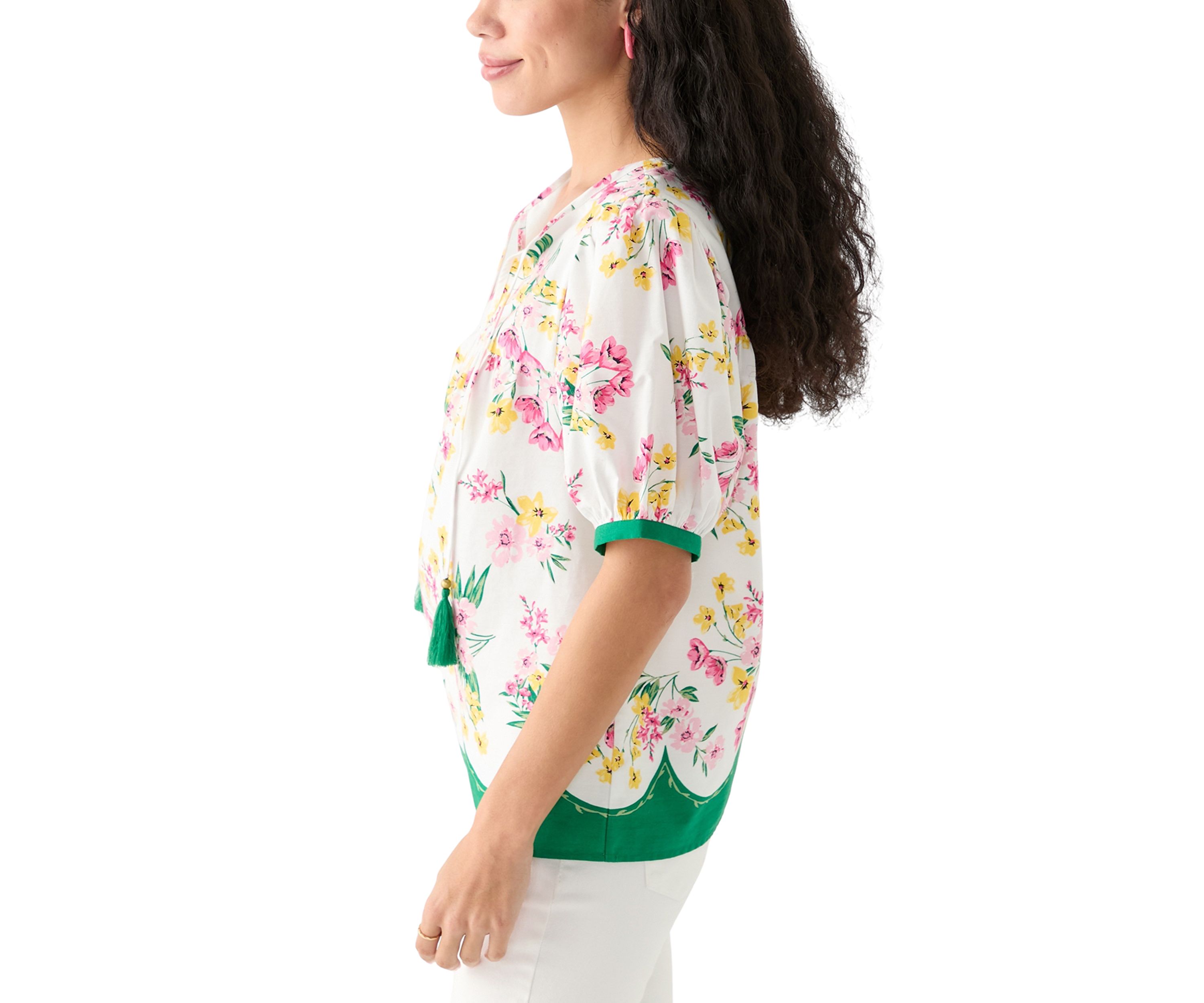 Petite Tassel Peasant Top