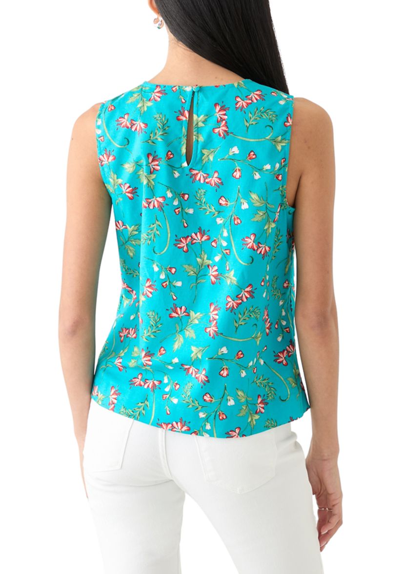 Petite Sleeveless Printed A-Line Top 