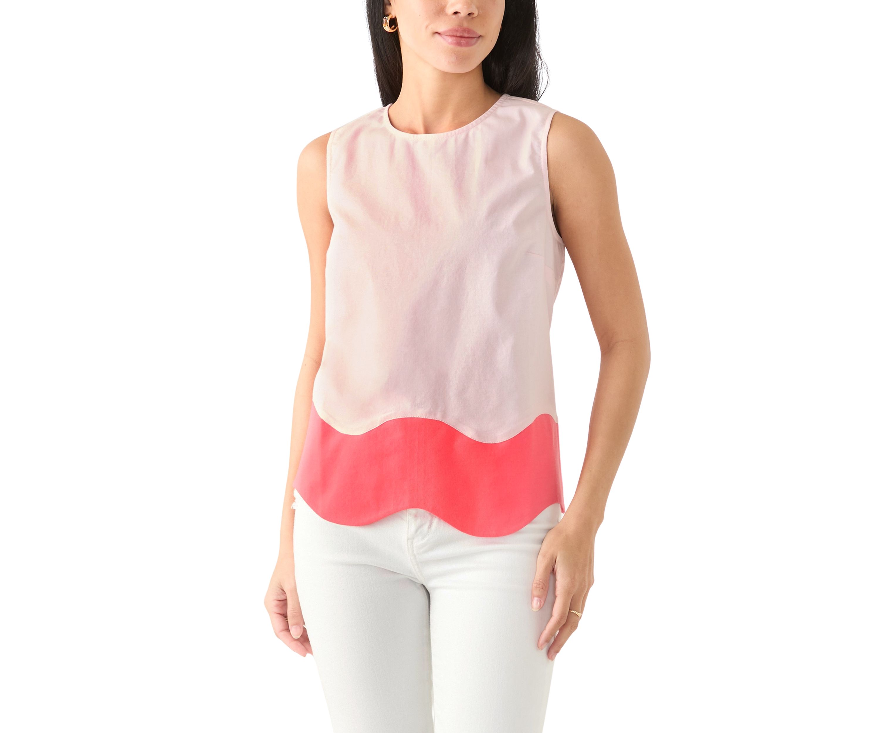 Petite Scallop Trim Top