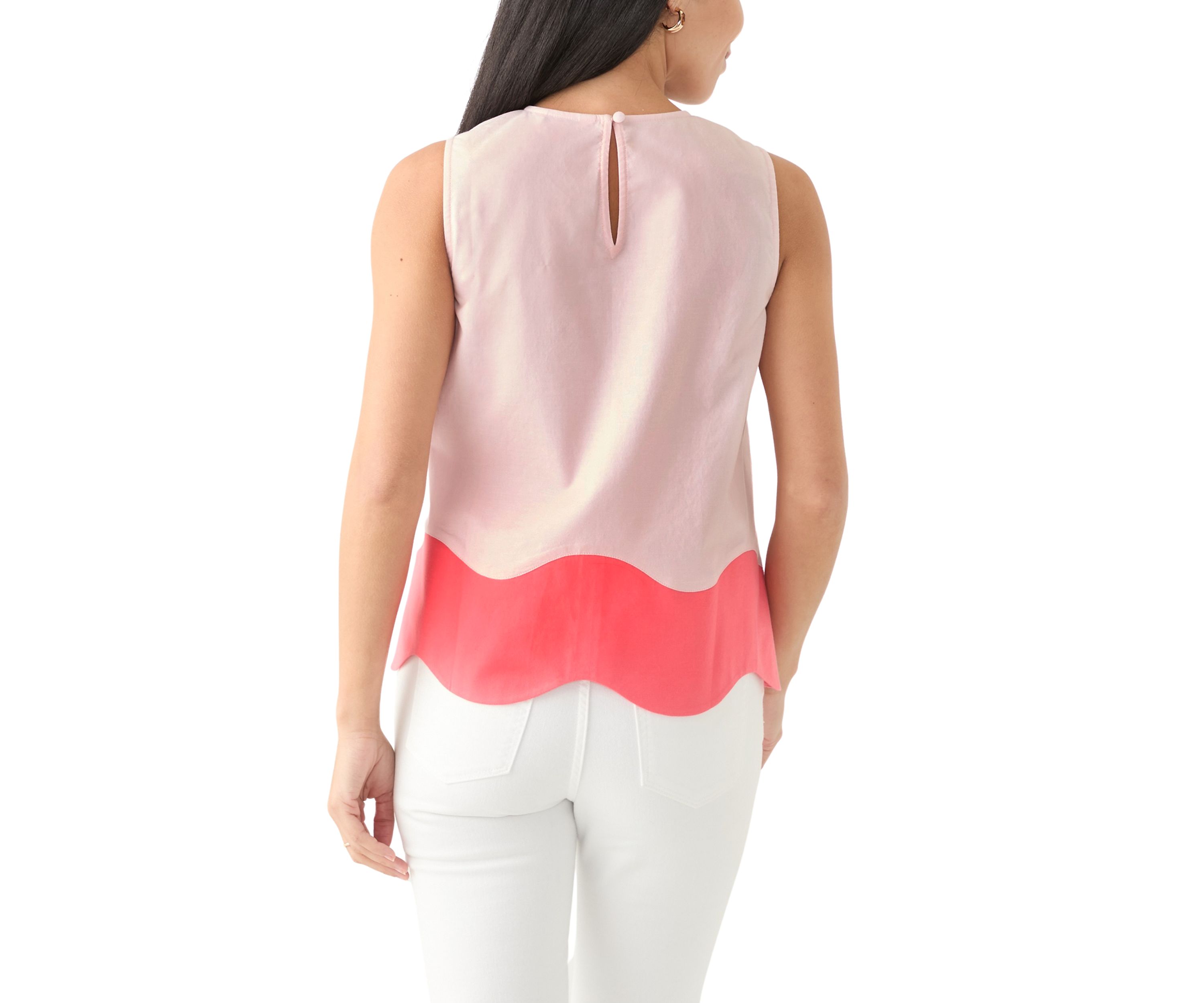 Petite Scallop Trim Top