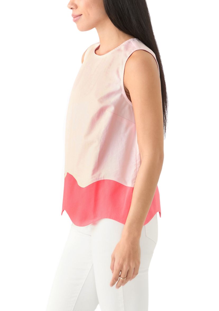 Petite Scallop Trim Top