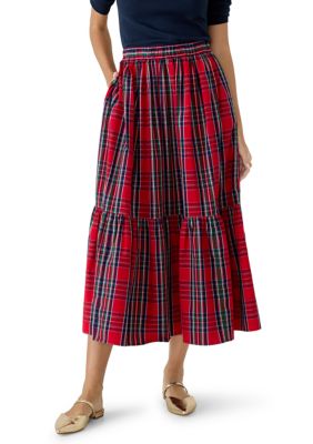 Crown & Ivy Women's Petite Maxi Shirred Skirt