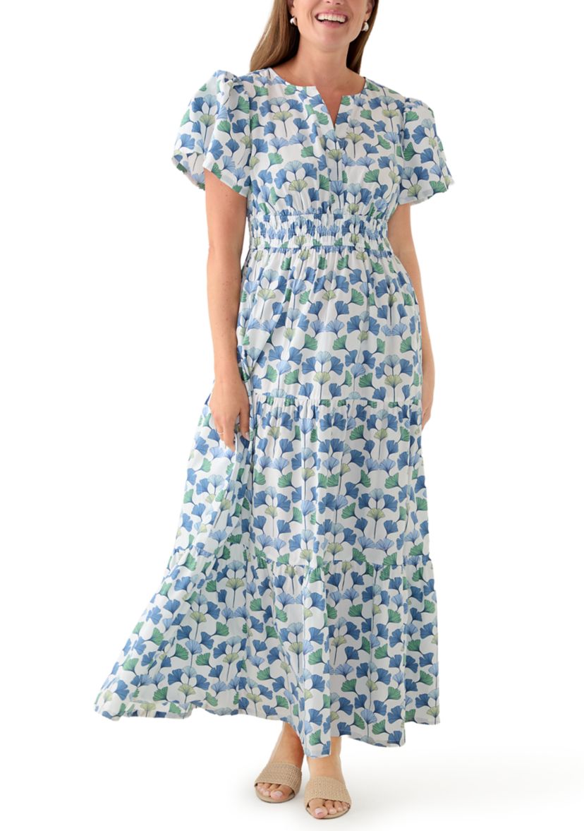 white christmas dresses Navy Pocket Short Sleeve Midi Dress main image 0