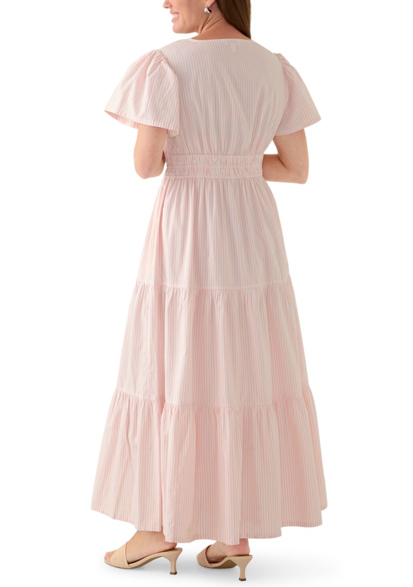 petite midi tiered dress Petite Size Tiered Midi Dress