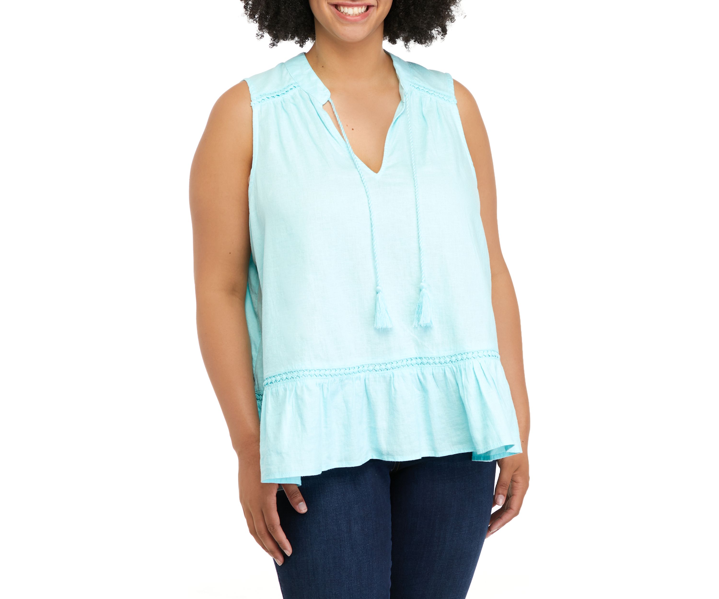 Plus Size Crochet Peasant Top