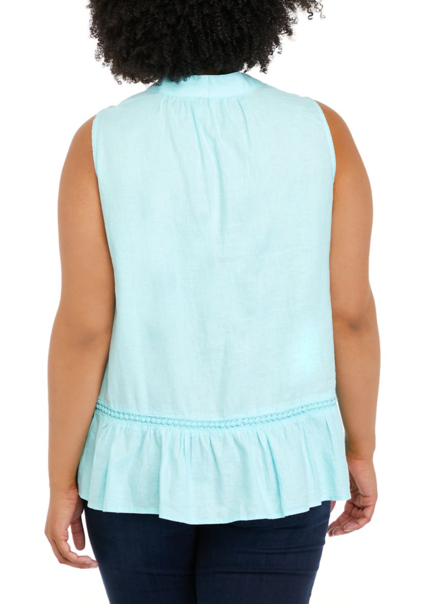 Plus Size Crochet Peasant Top