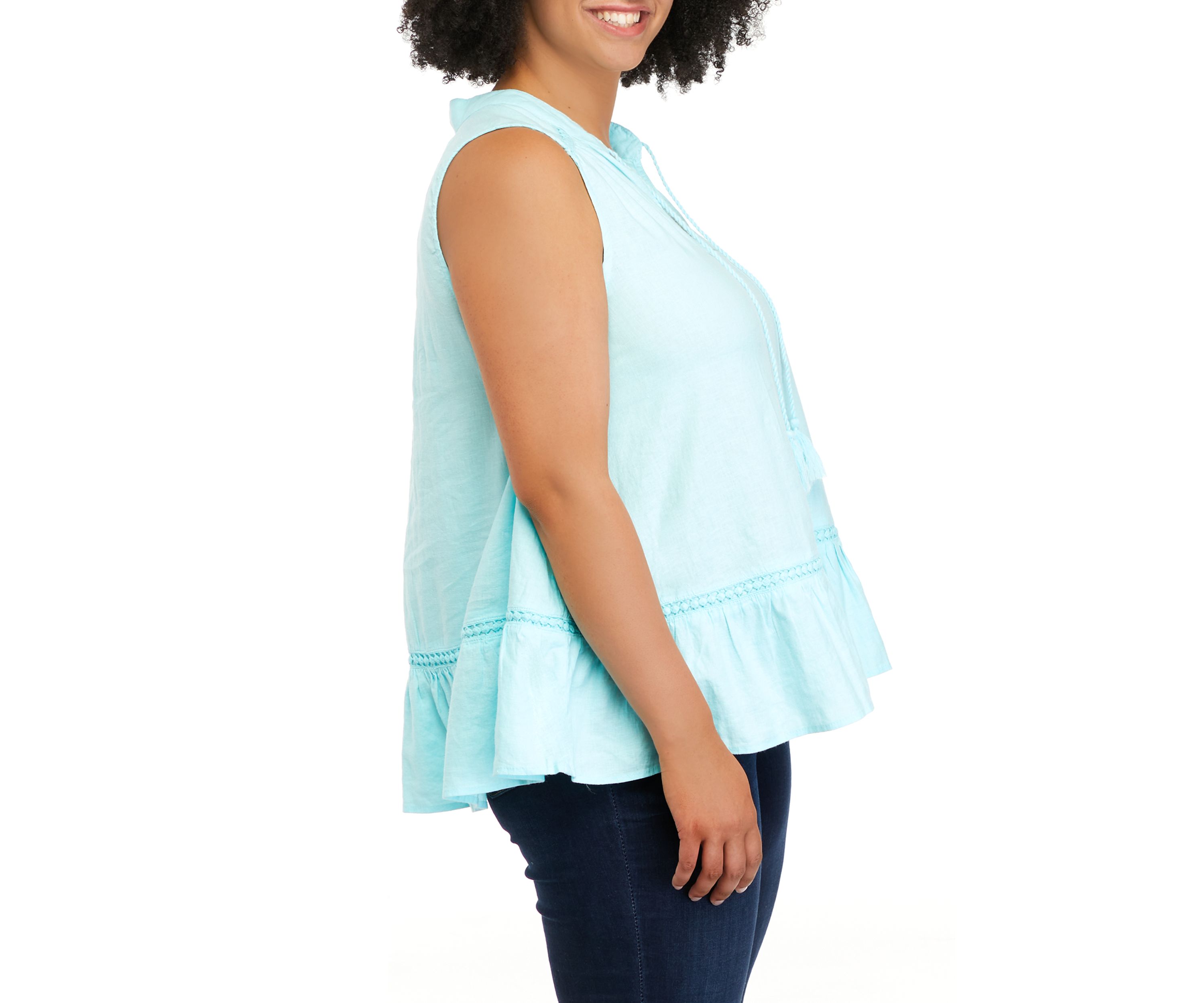 Plus Size Crochet Peasant Top