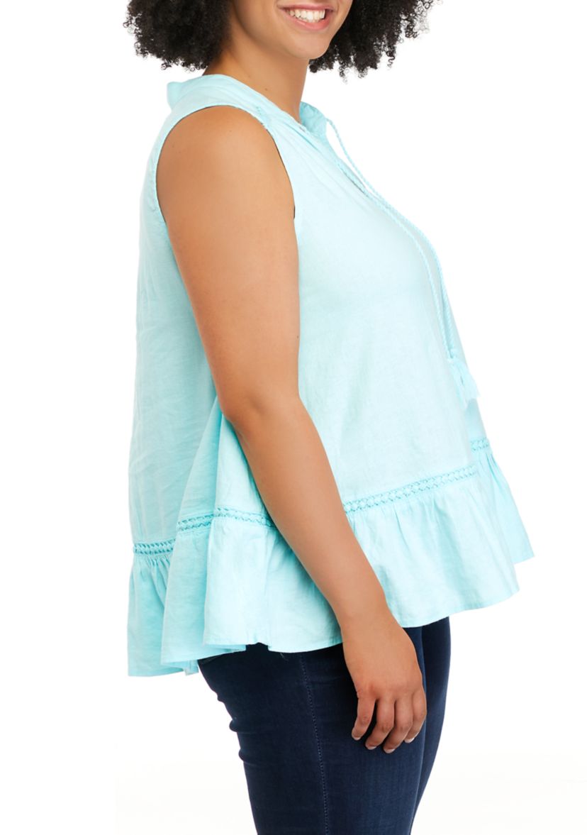 Plus Size Crochet Peasant Top