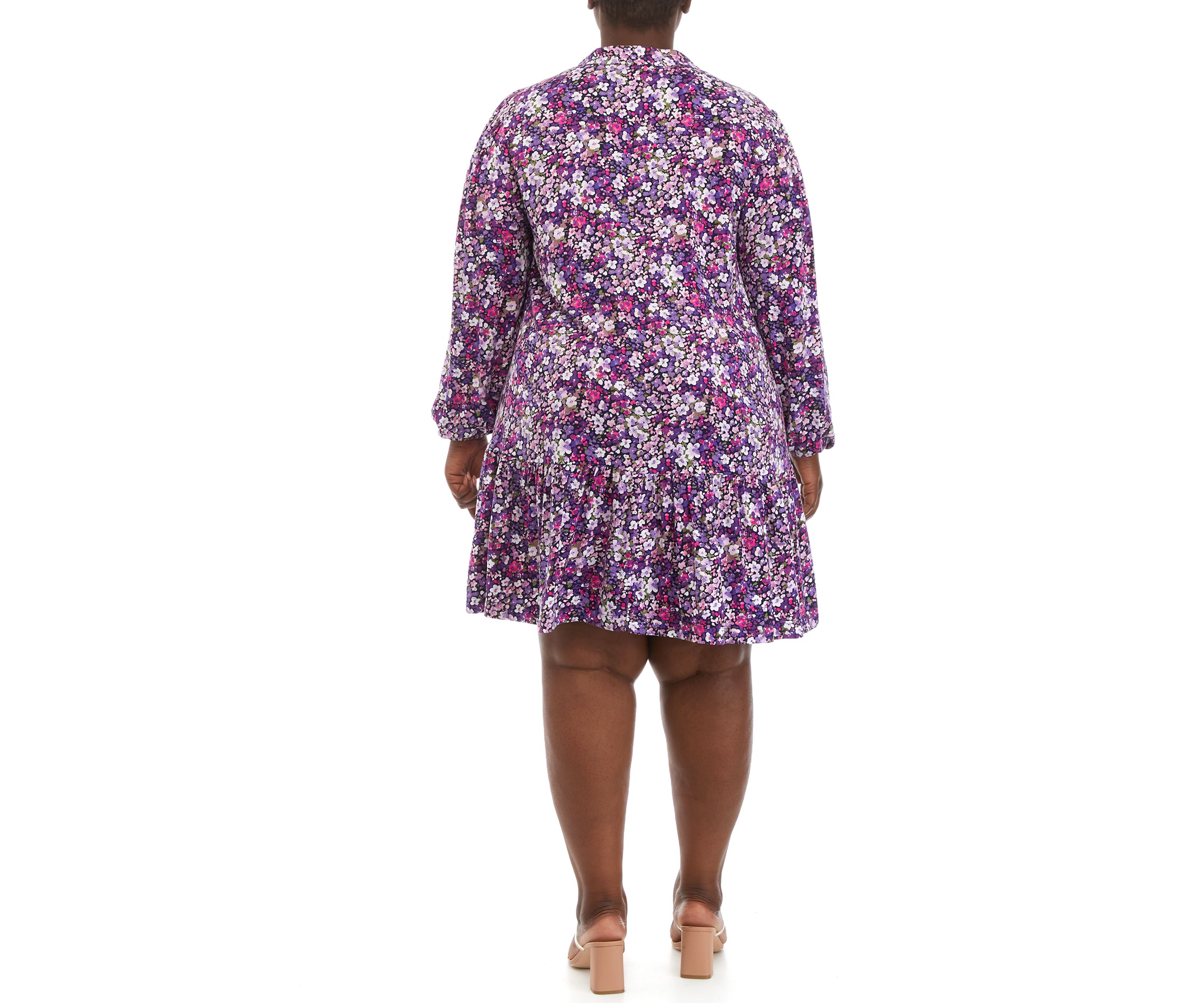 Plus Size Drop Waist Peasant Dress