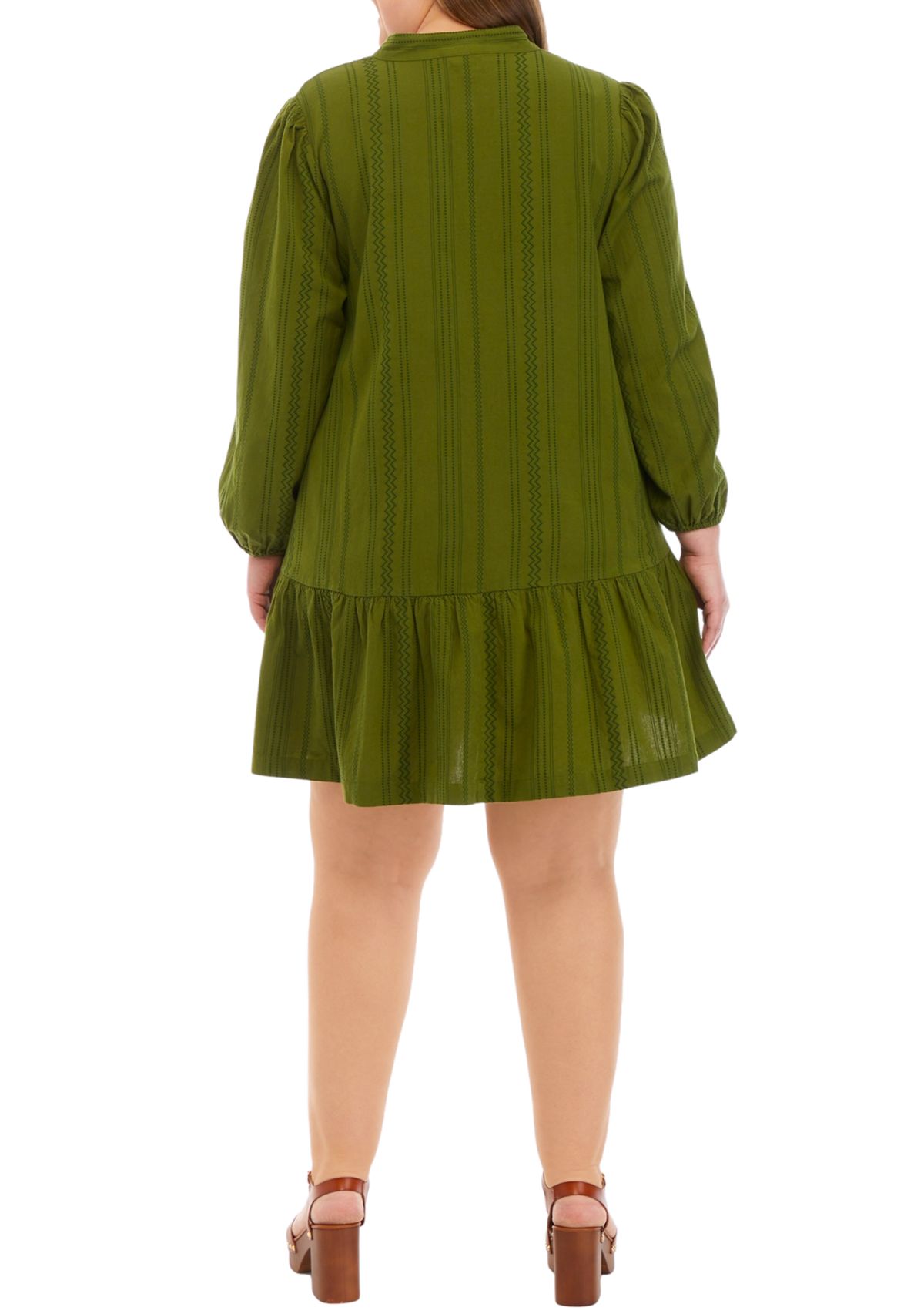 Plus Size Drop Waist Peasant Dress