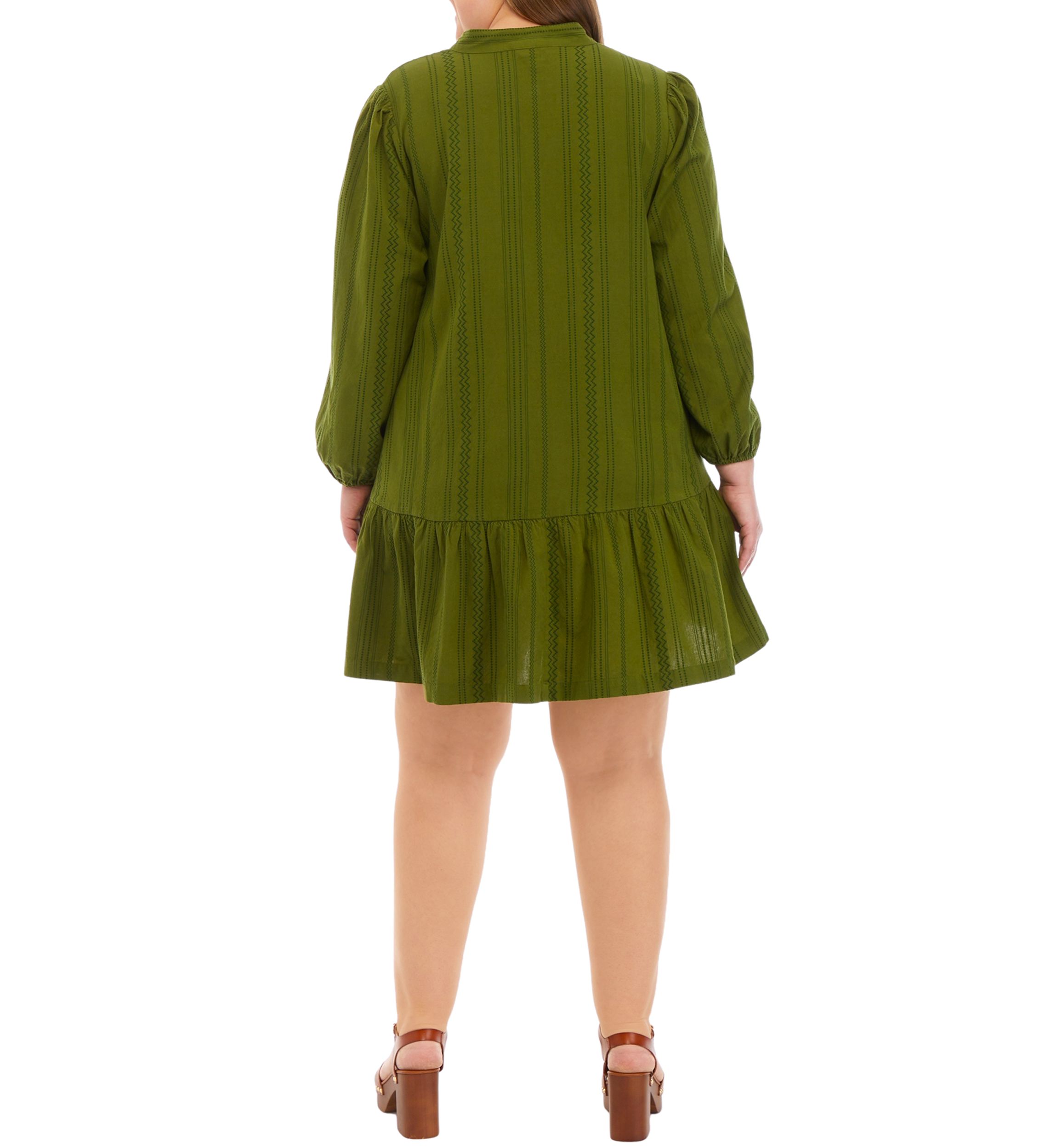 Plus Size Drop Waist Peasant Dress