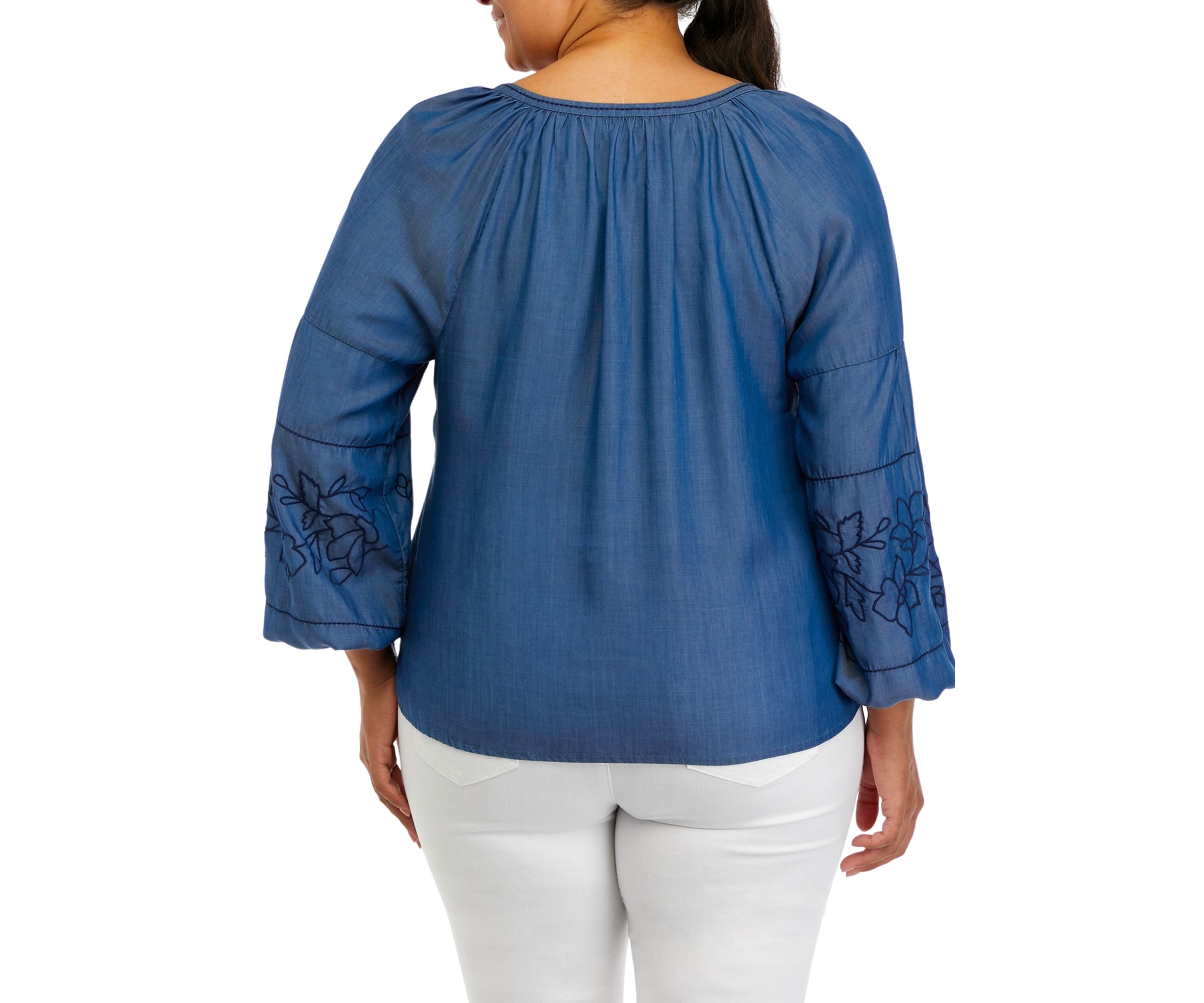 Plus Size Peasant Top