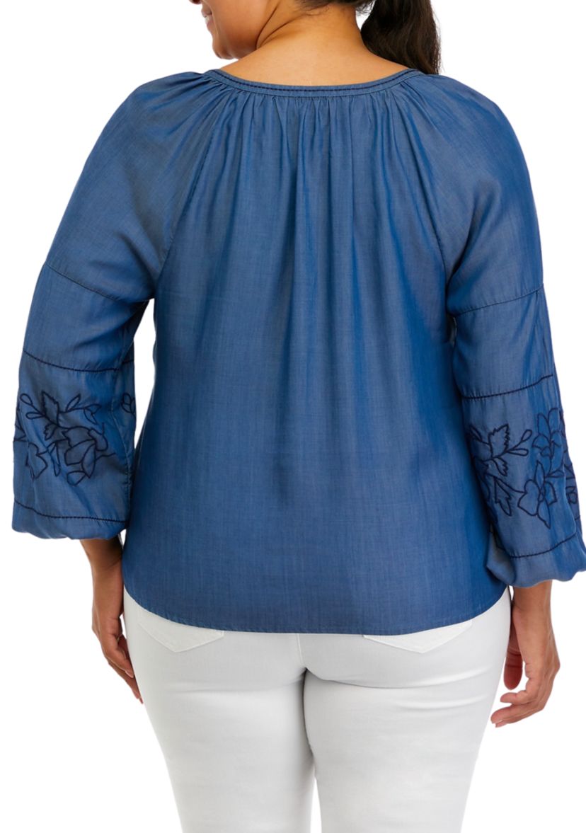 Plus Size Peasant Top