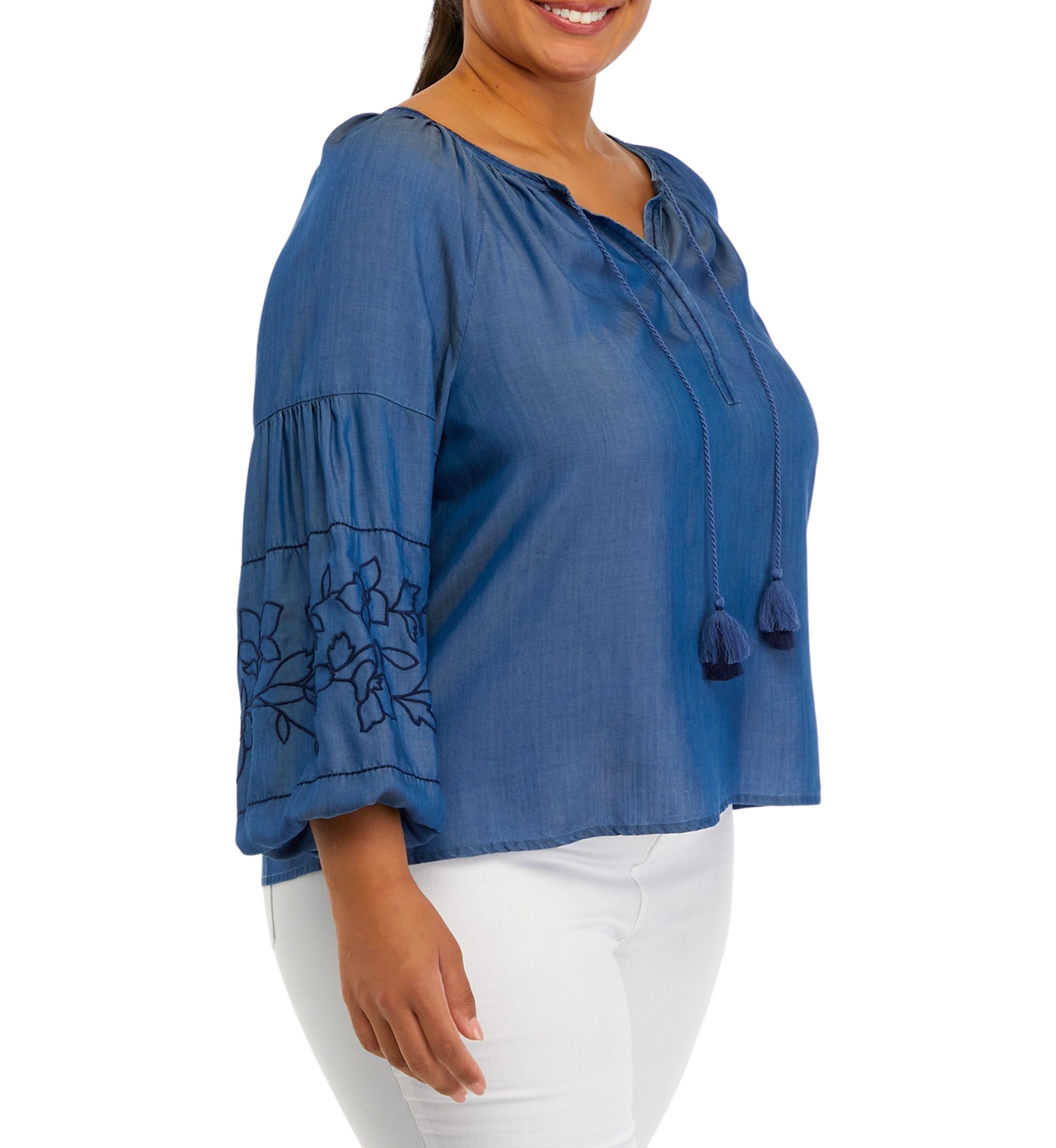 Plus Size Peasant Top
