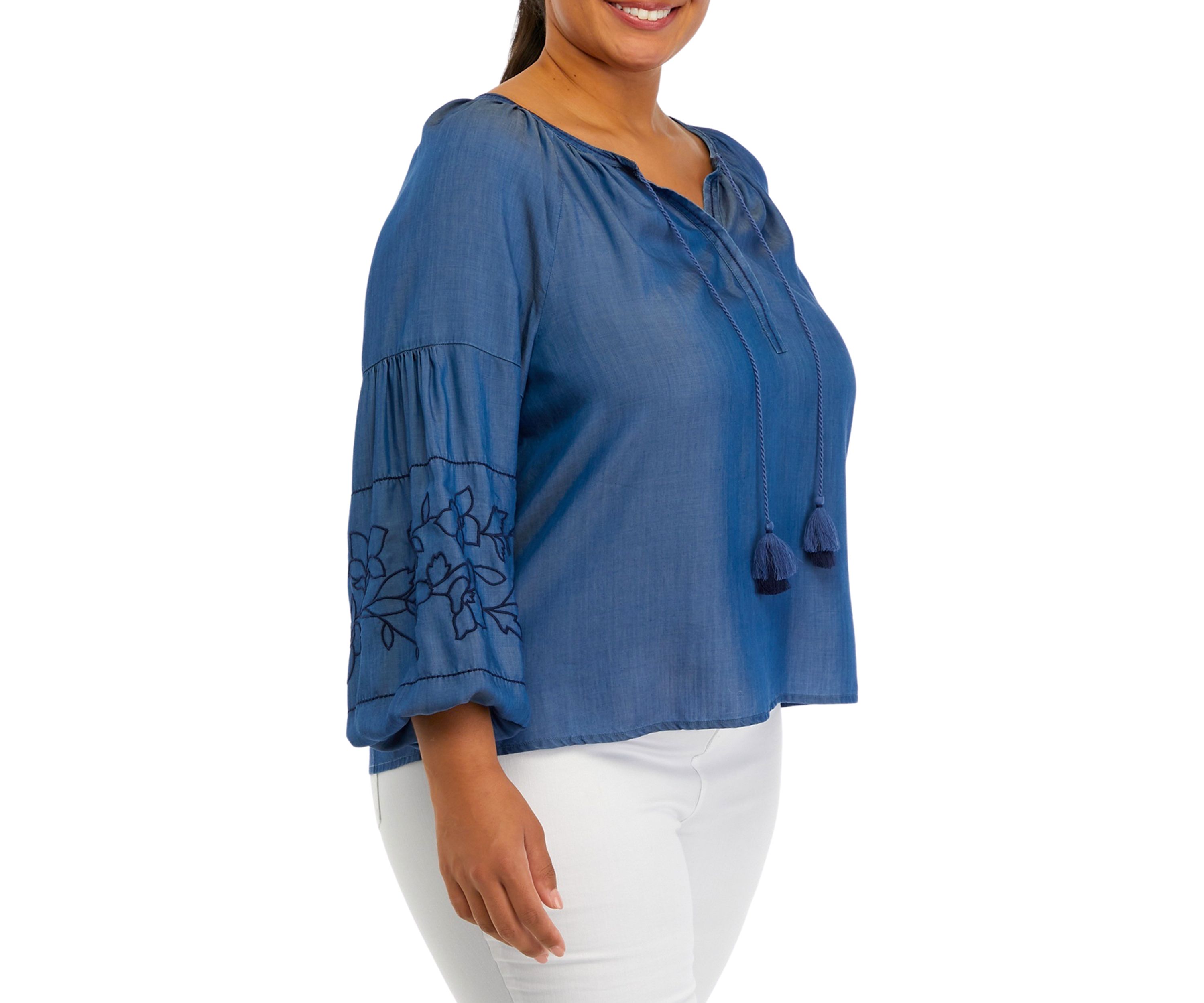 Plus Size Peasant Top