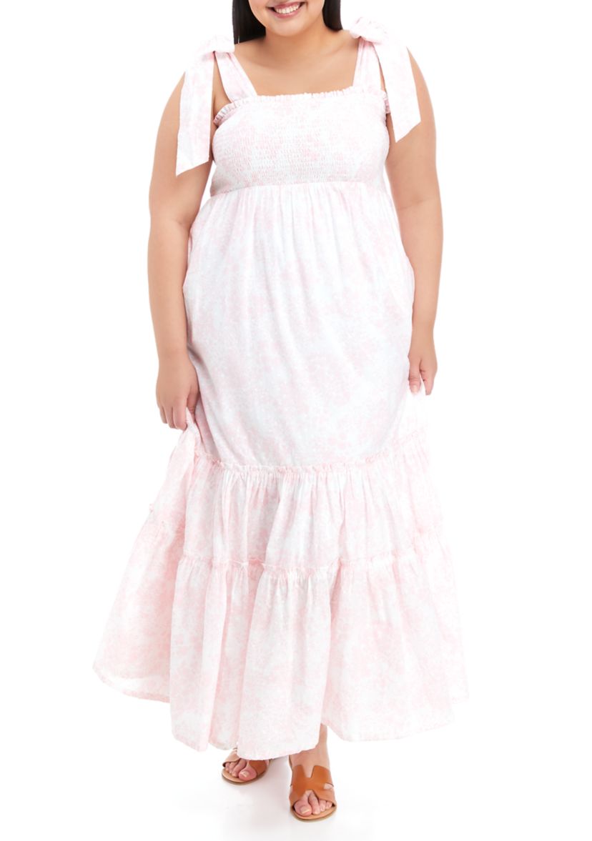 Plus Size Tie Shoulder Dress