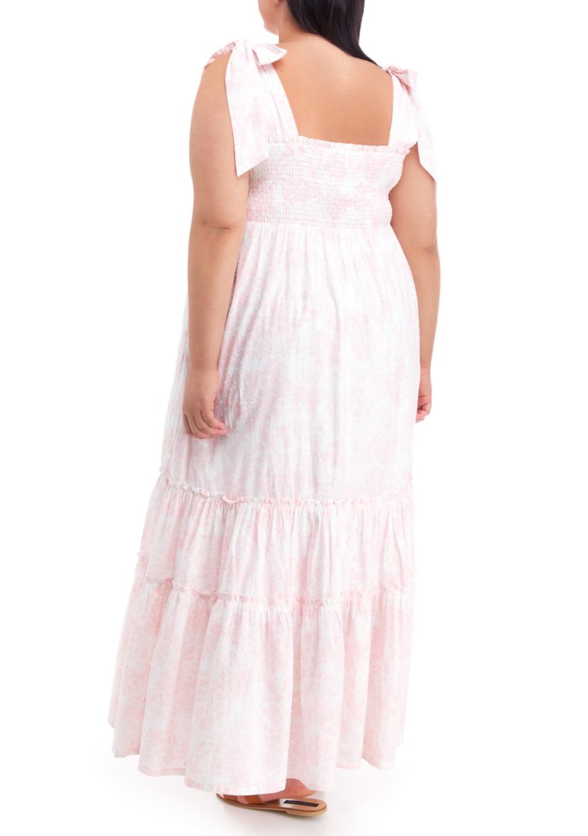 Plus Size Tie Shoulder Dress