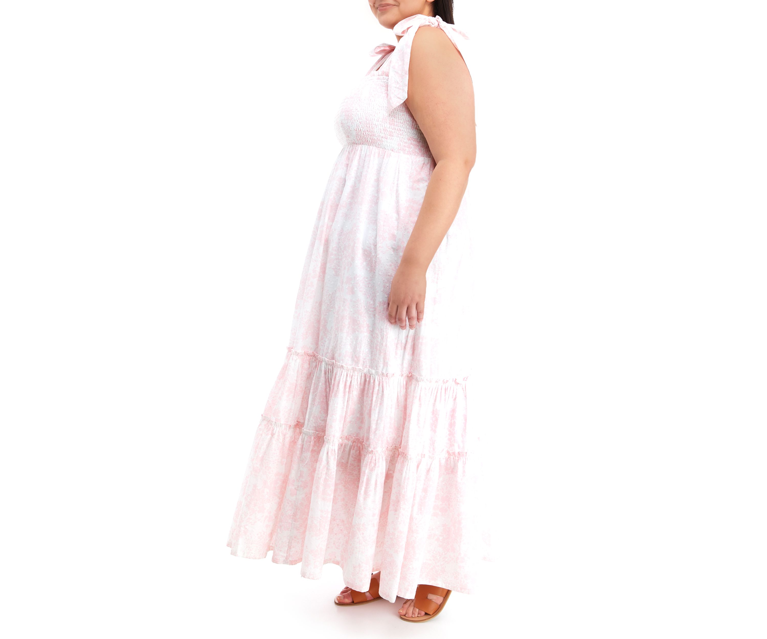 Plus Size Tie Shoulder Dress