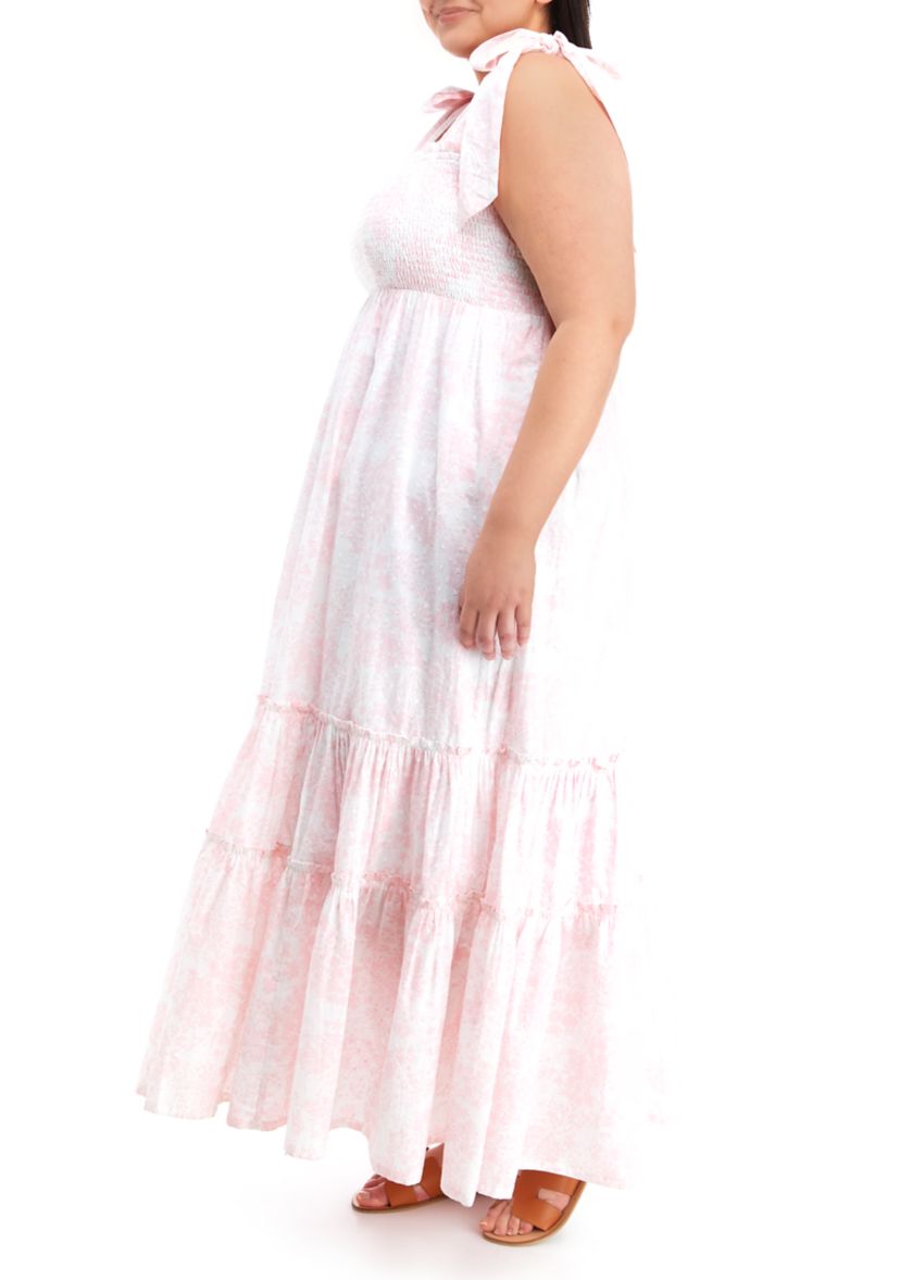 Plus Size Tie Shoulder Dress