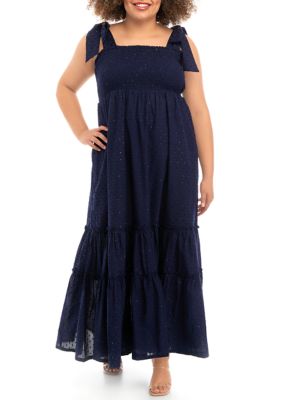 Crown & Ivy™ Plus Size Tie Shoulder Dress | belk