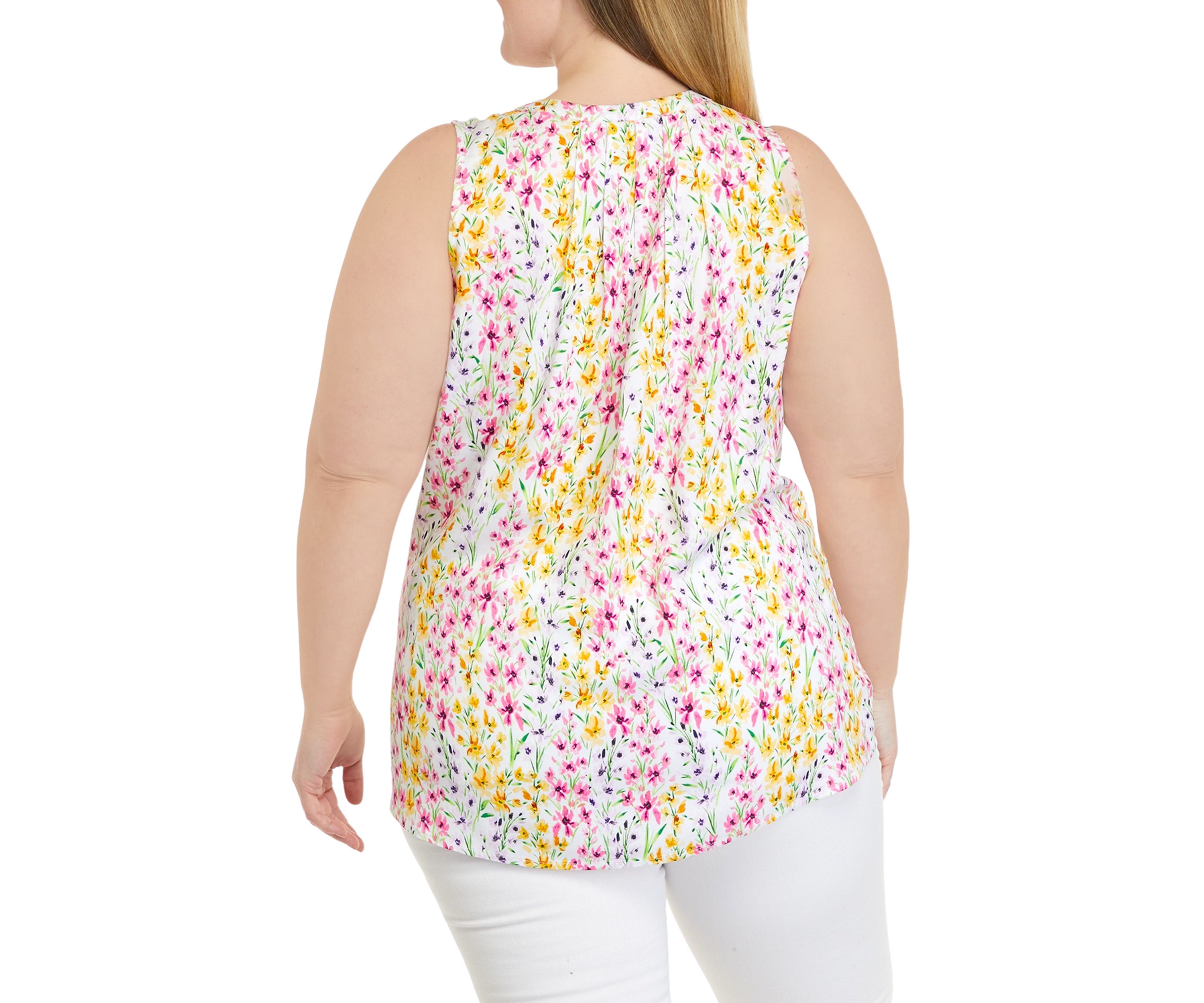 Plus Size Sleeveless Peasant Shirt