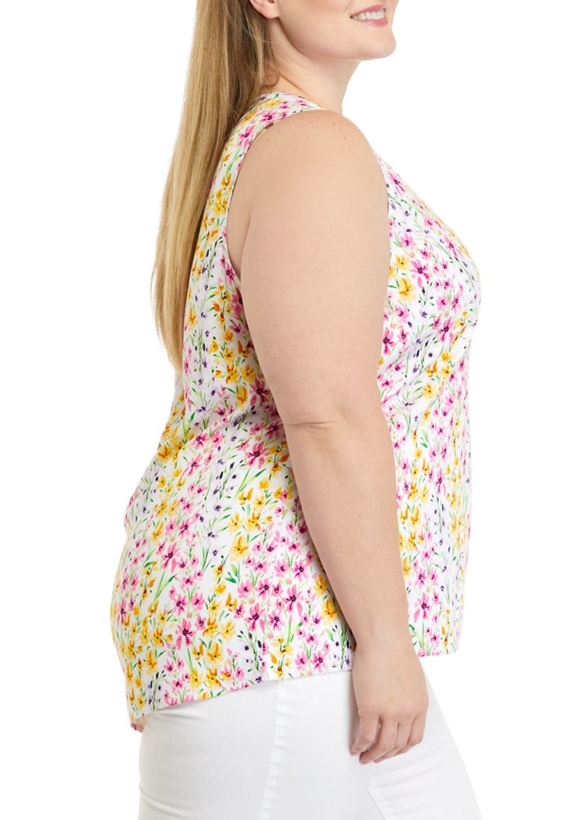 Plus Size Sleeveless Peasant Shirt