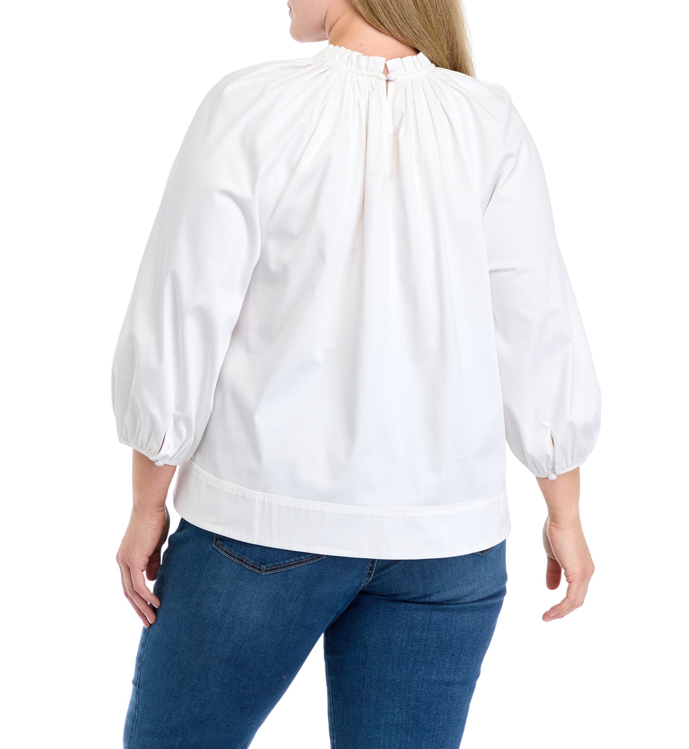 Plus Size 3/4 Sleeve Swing Top