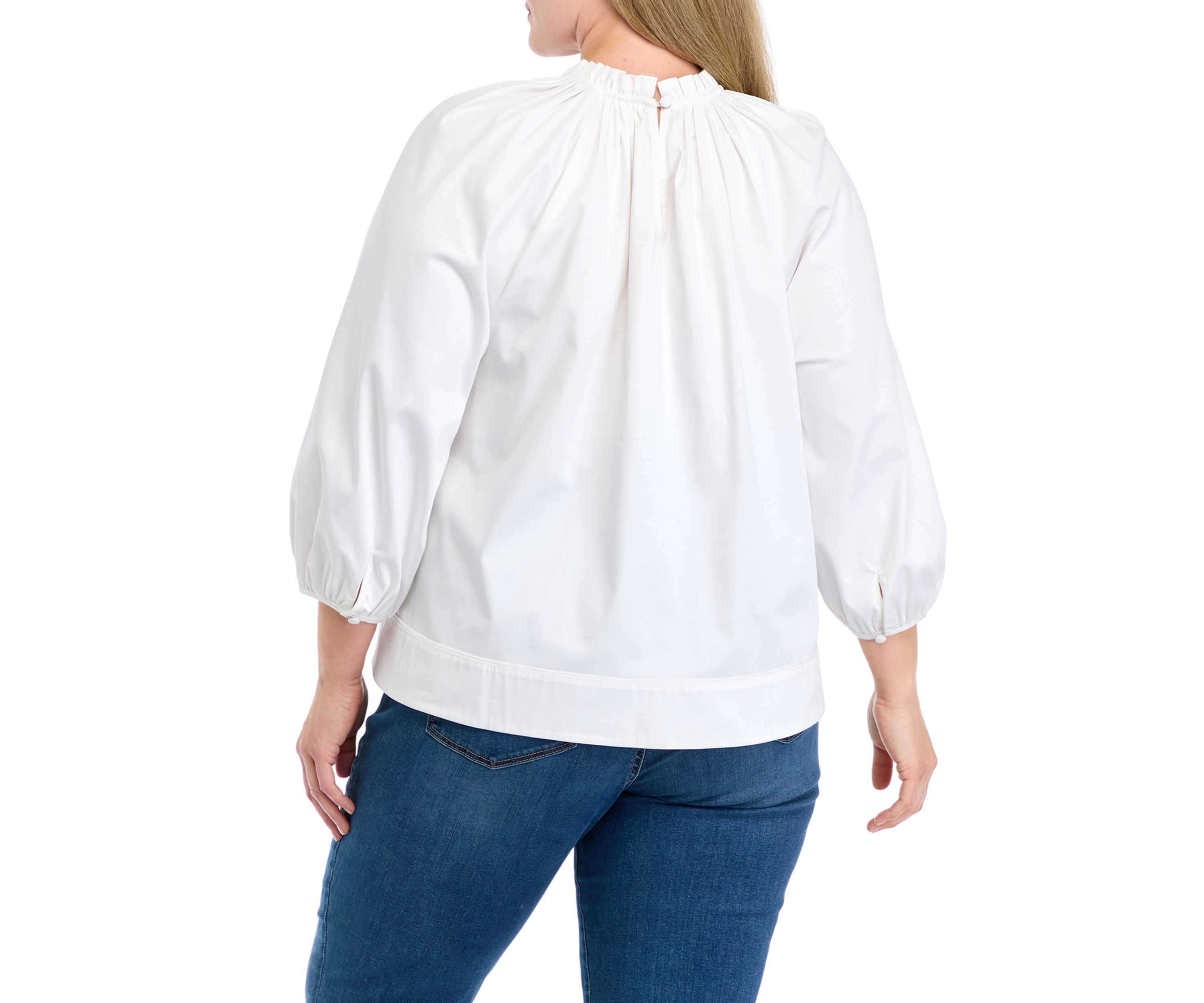 Plus Size 3/4 Sleeve Swing Top