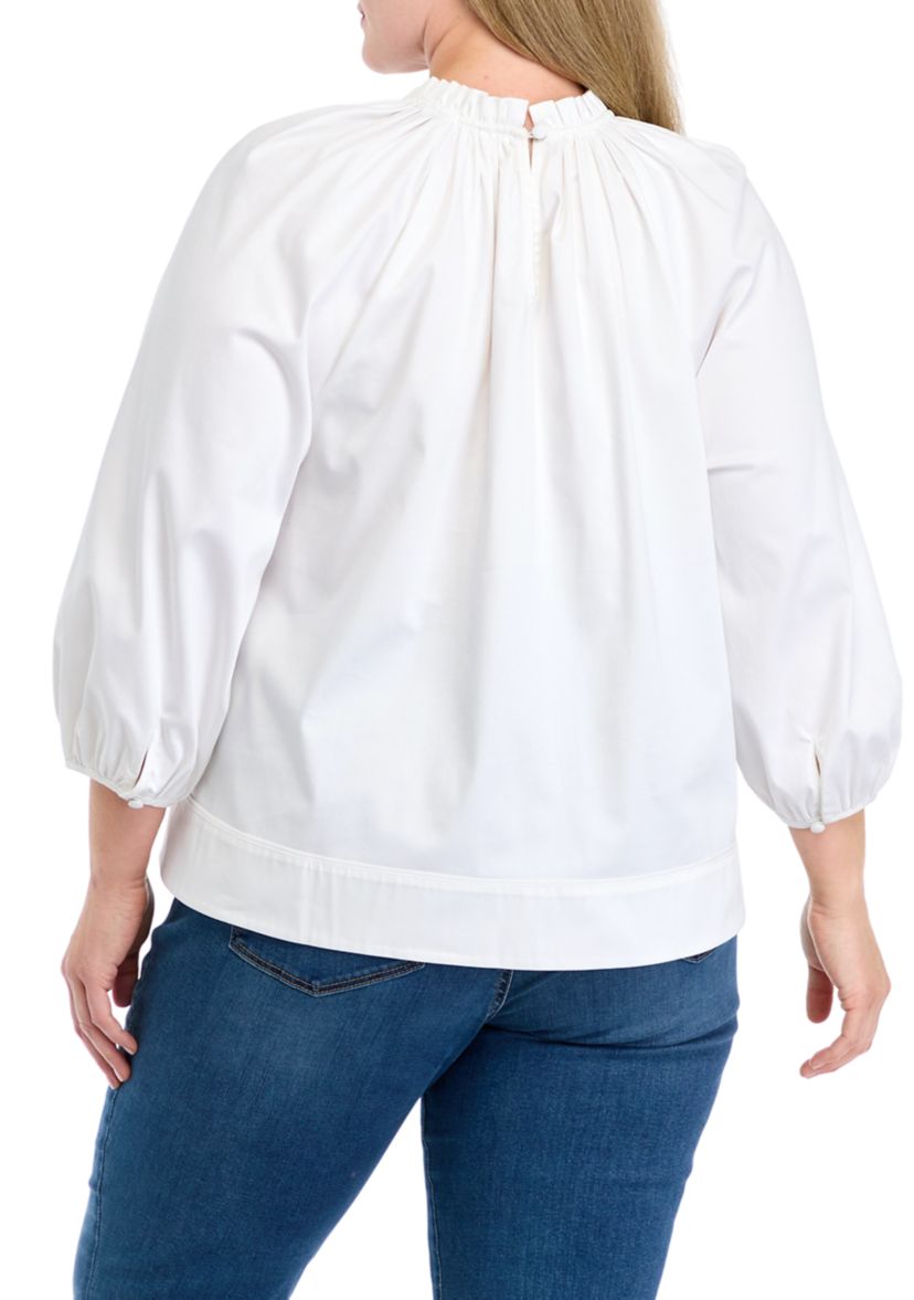 Plus Size 3/4 Sleeve Swing Top